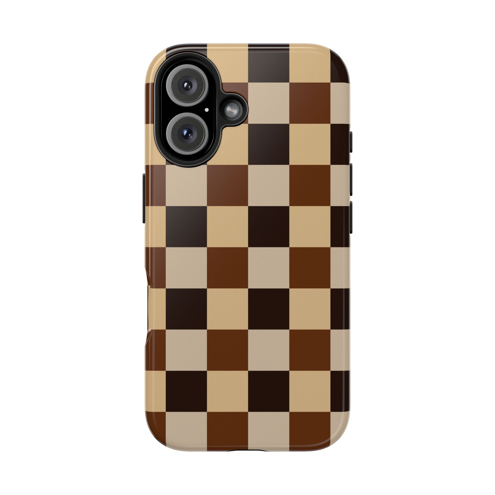 Coffee Checkered Mobile Phone Case