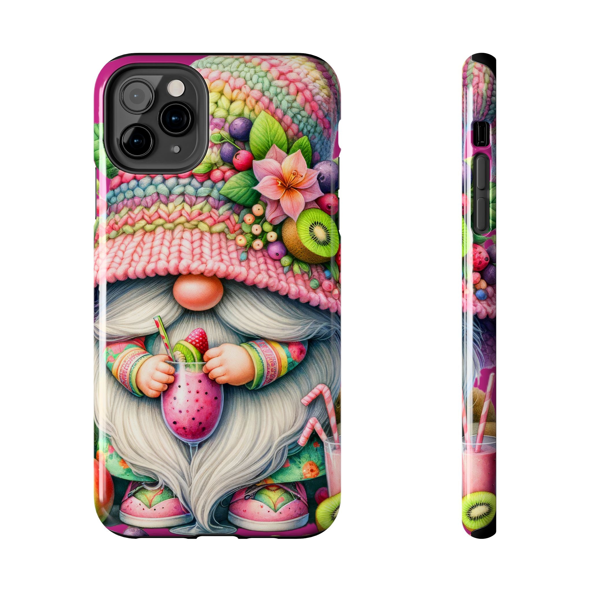 Whimsical Gnome Phone Case, Cute Phone Cover, Spring Accessory, Gift for Her, Floral Design, iPhone Samsung Unique Smartphone Case