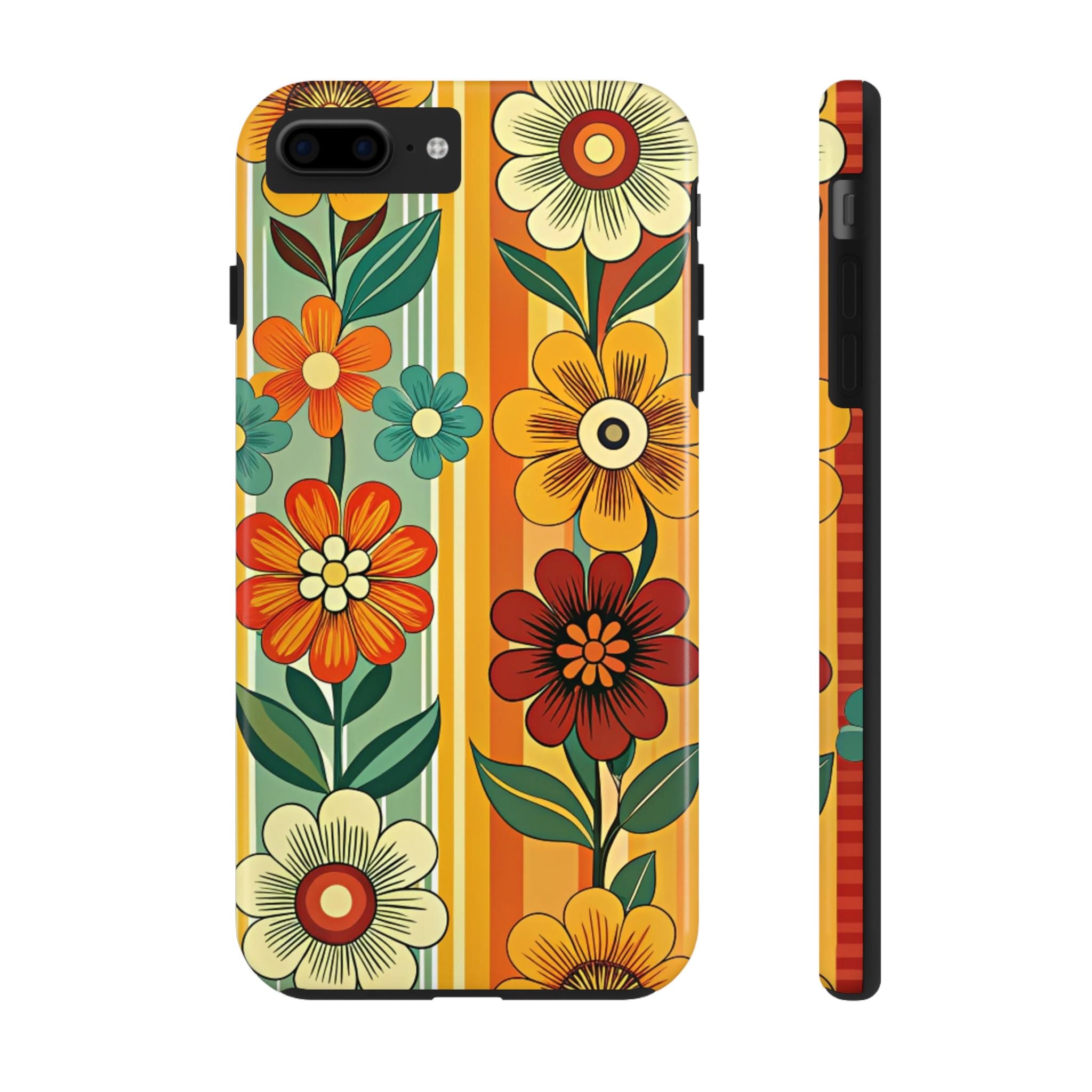 Vintage Design Colorful Floral Tough iPhone Samsung Case