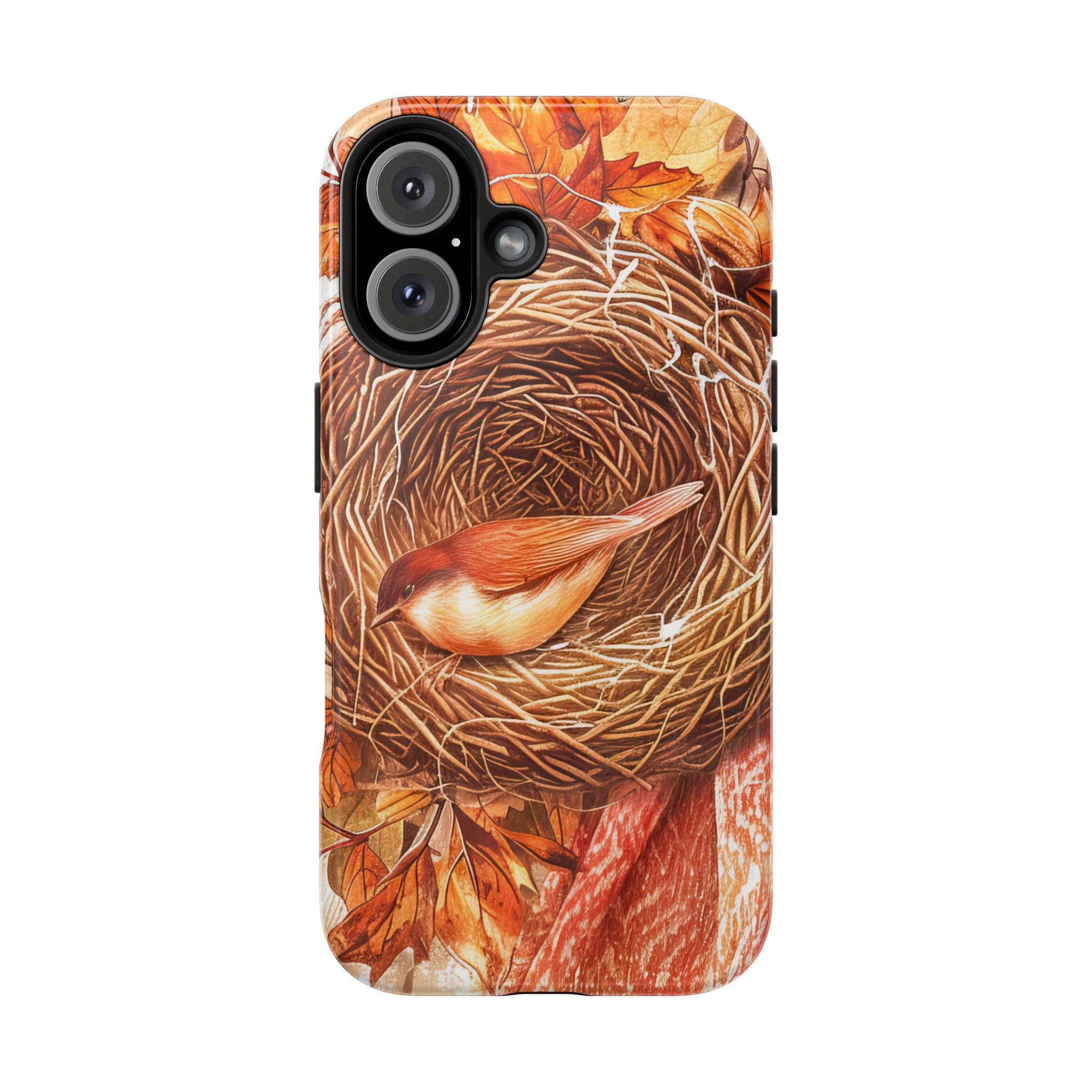 Fall Color Bird In Nest Phone Case