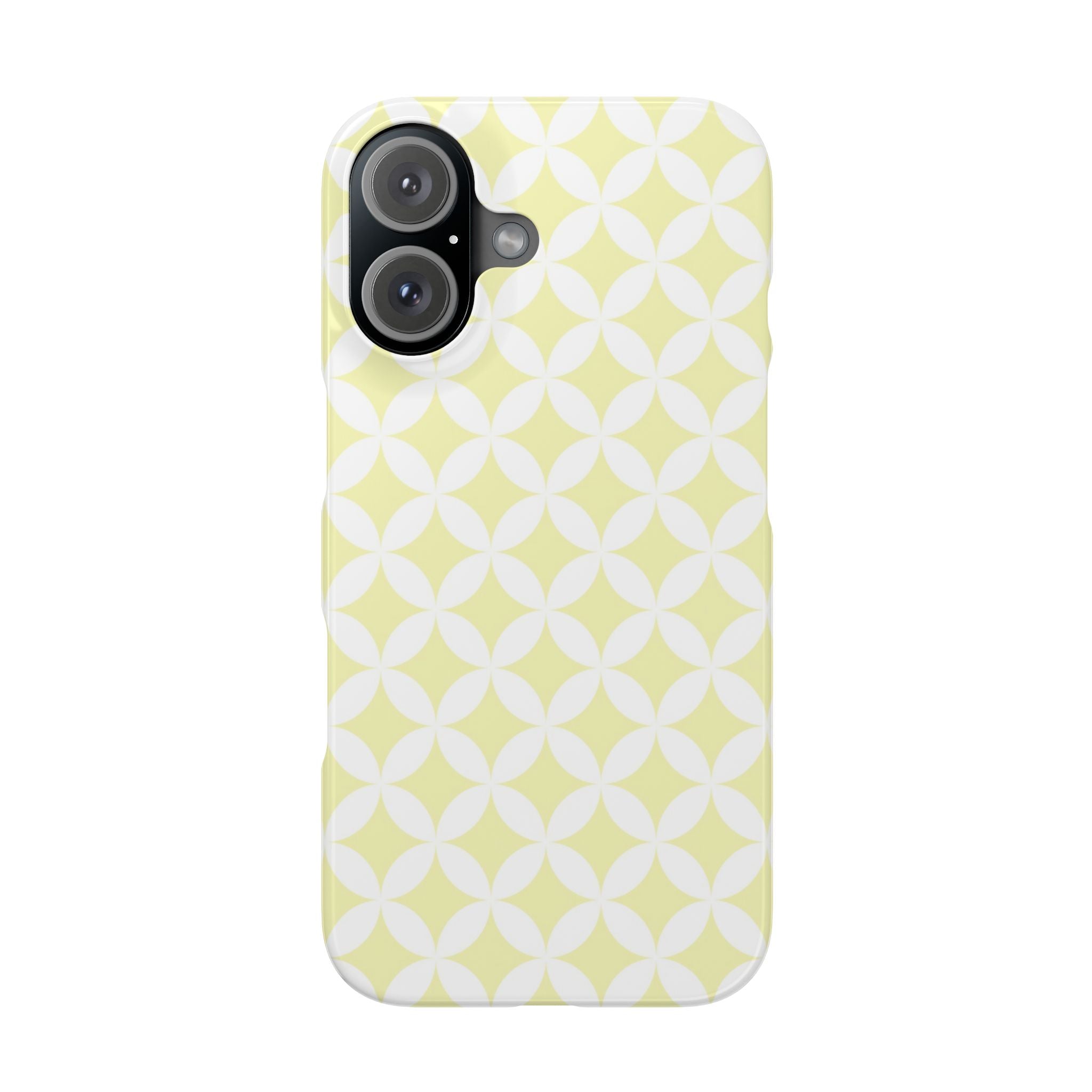 Chic Lemon Yellow Pattern Slim iPhone Samsung Case