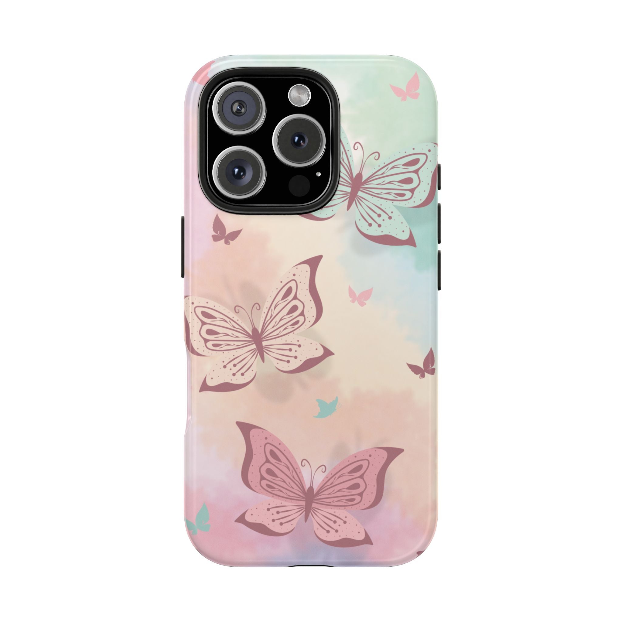 Butterfly Blossom Tough Phone Case - Durable Protection with a Whimsical Touch