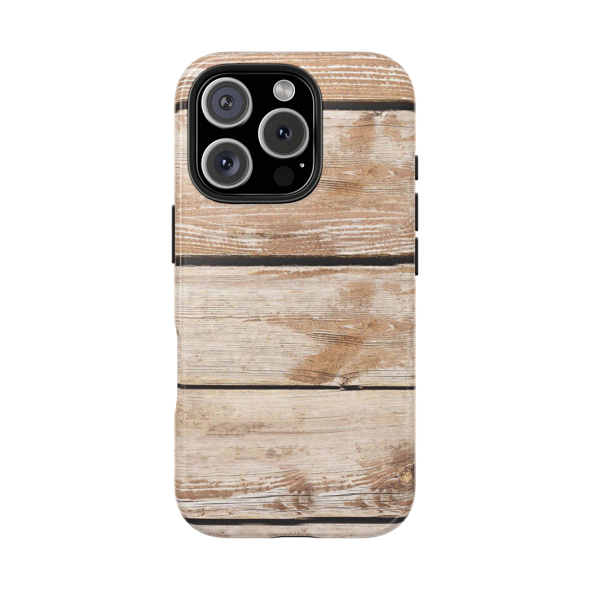 Rustic Wooden Texture Look Tough Phone Case Durable Protection for Outdoor Lovers iPhone Samsung Cover