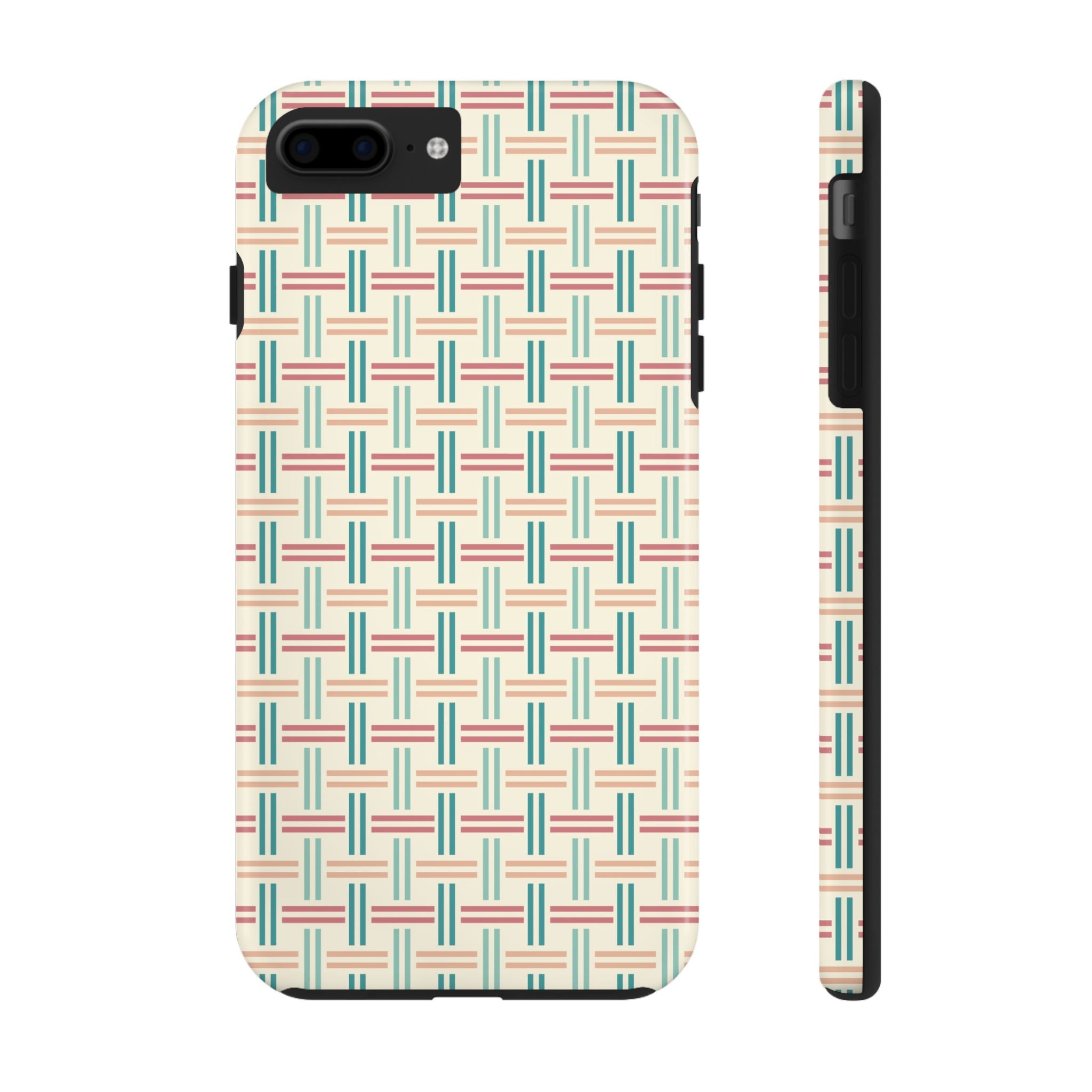Stylish Tough Impact Resistant iPhone Samsung Case with Woven Pattern Design for Everyday Protection