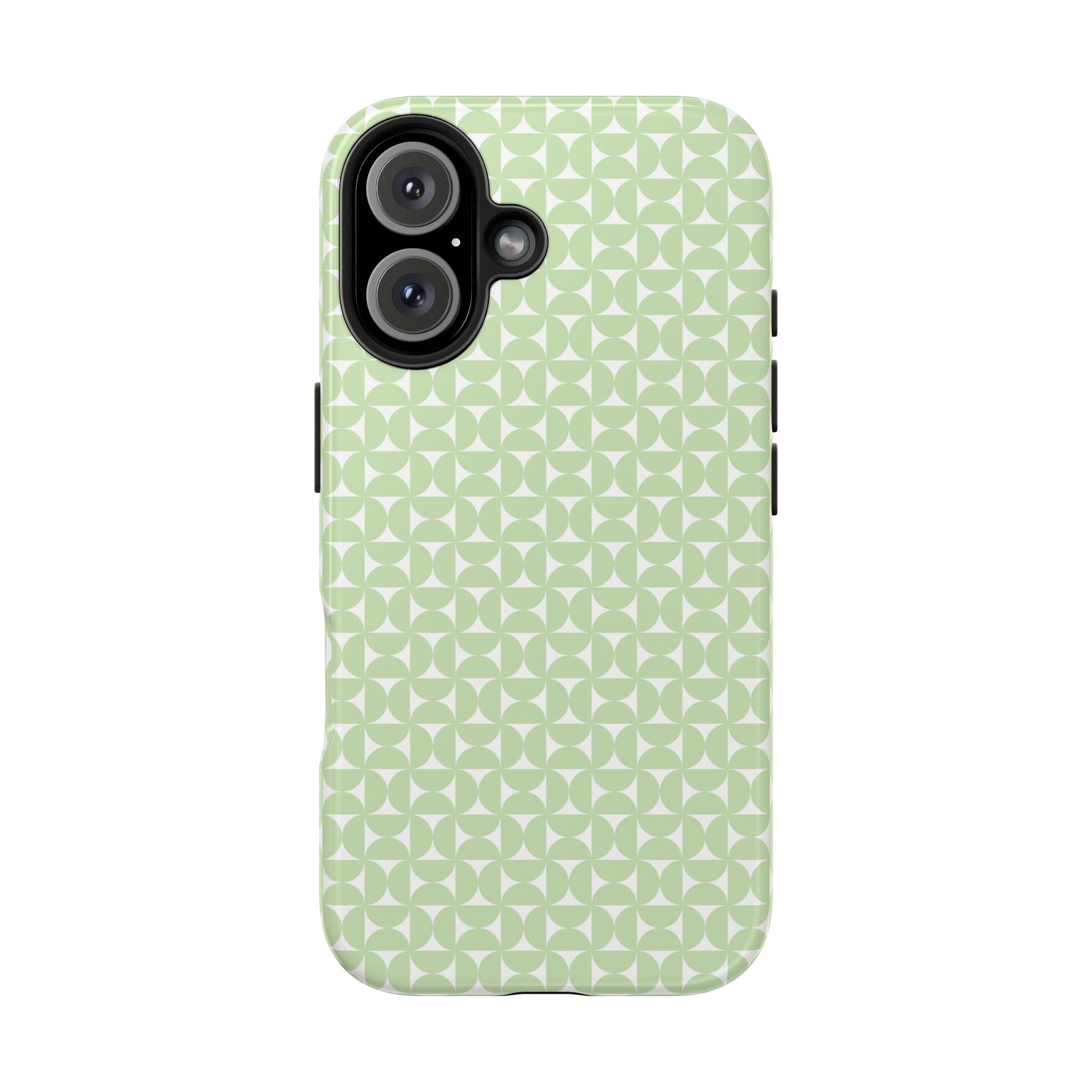 Pastel Green & White Tough Mobile Phone Case