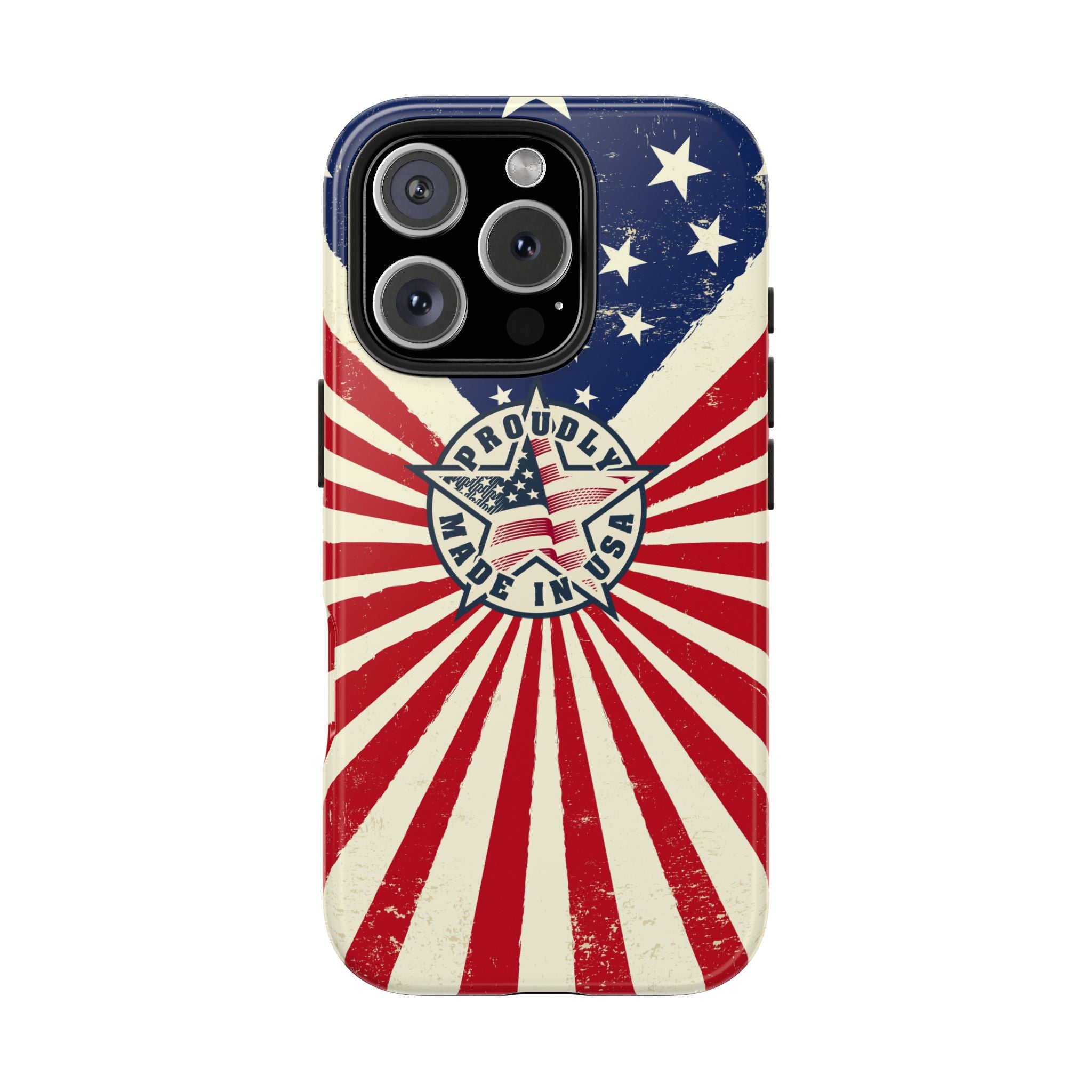 Patriotic Phone Case, Tough Phone Case iPhone Samsung, USA Theme Case, American Flag Protector, Gift for Veterans, Summer Holiday Accessory