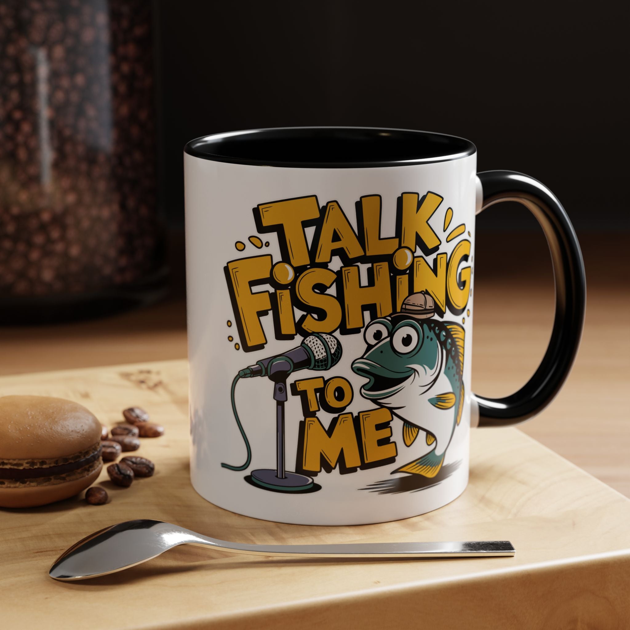 Funny Fishing Coffee Mug "Talk Fishing to Me" Perfect Gift for Anglers & Fishermen
