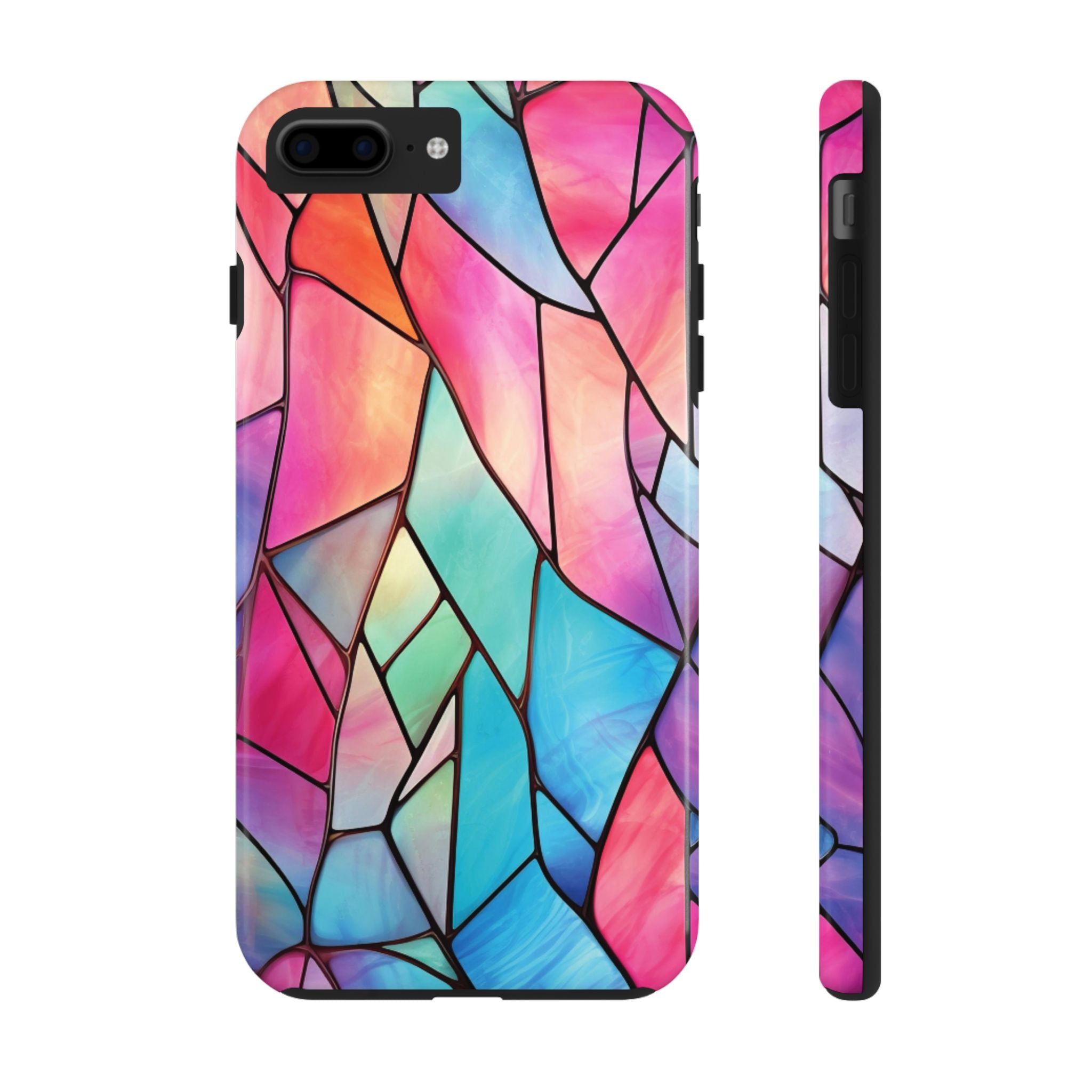 Pink & Blue Stained Glass Tough Mobile Phone Case