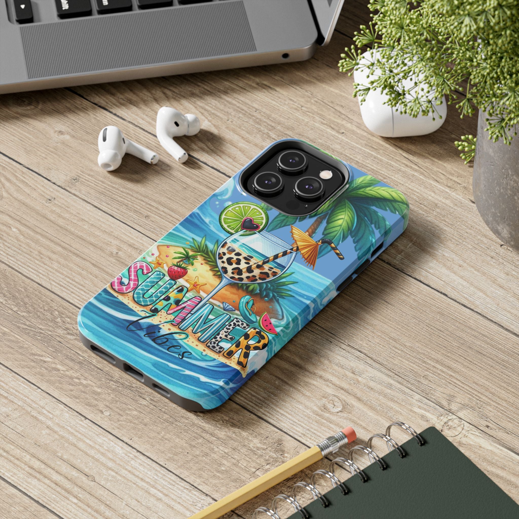 Summer Vibes Beach Time Fun Tough Impact Resistant Phone Case Samsung iPhone Cover