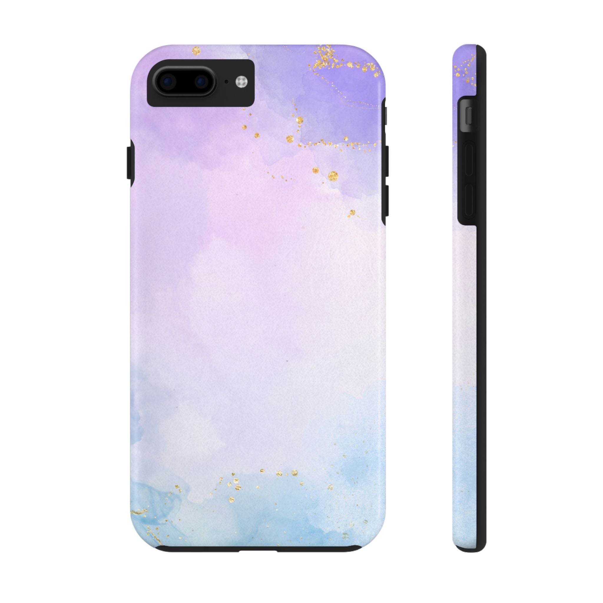 Elegant Watercolor Tough Phone Case with Gold Accents