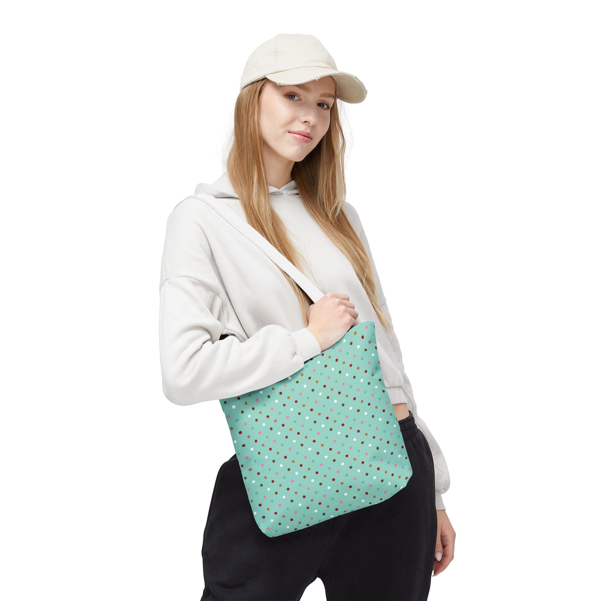 Dots On Green Tote Bag