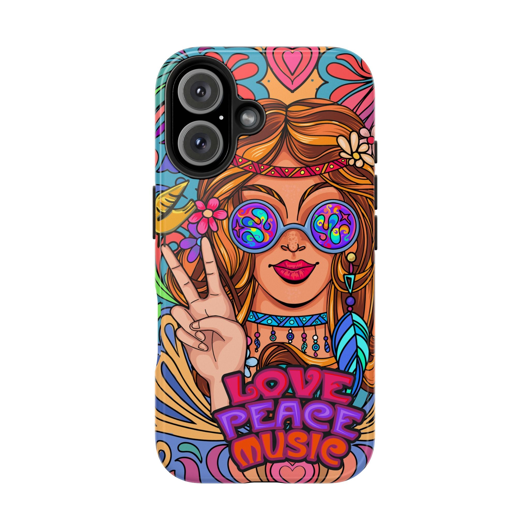 Love Peace Music Tough Mobile Phone Case