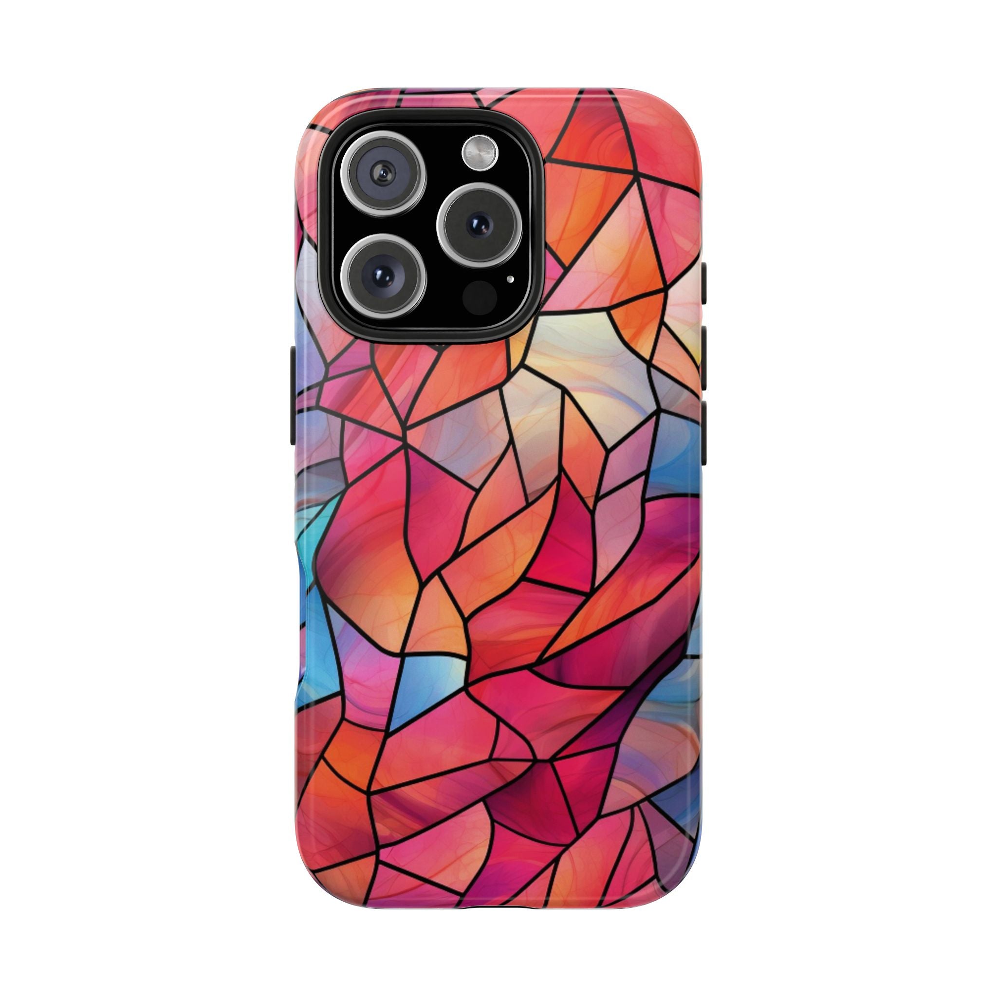 Red & Blue Stained Glass Tough Mobile Phone Case