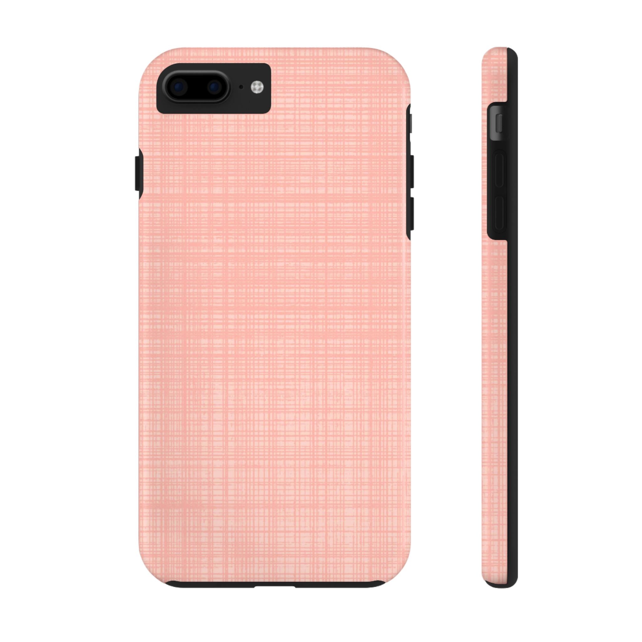 Stylish Tough Phone Case Pink Peach Blush Textured Look Design for Everyday Protection Impact Resistant For iPhone Samsung