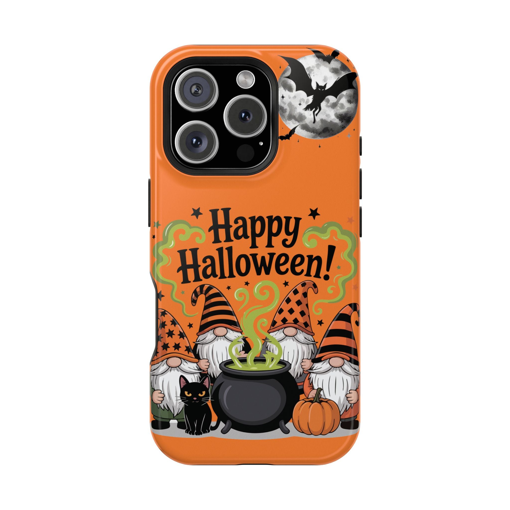 Halloween Gnome Phone Case | Impact-Resistant Cover | Happy Halloween Design, Spooky Gift, Fall Decor, Cute Gnome Case