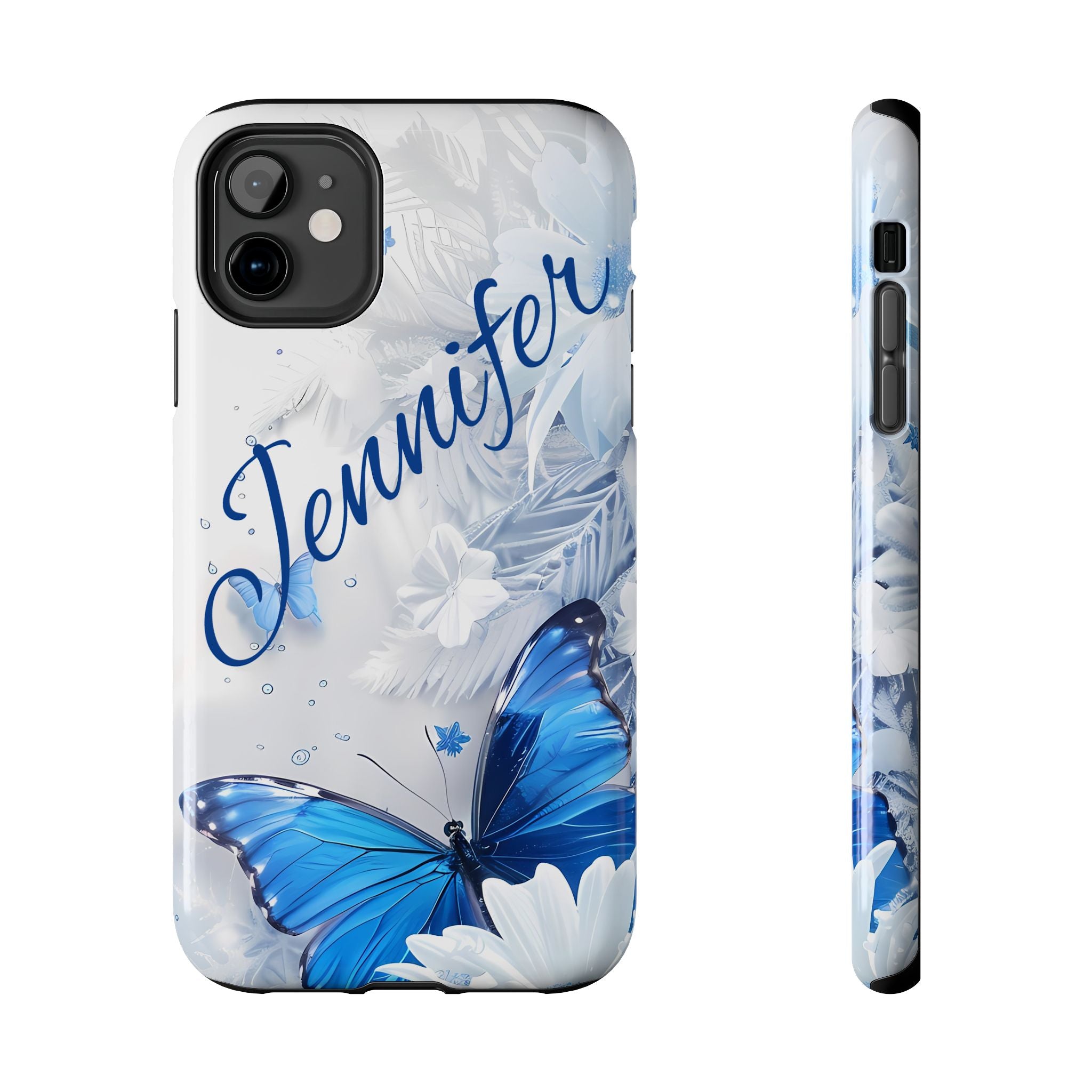 Personalized Name Butterfly Floral Mobile Phone Case
