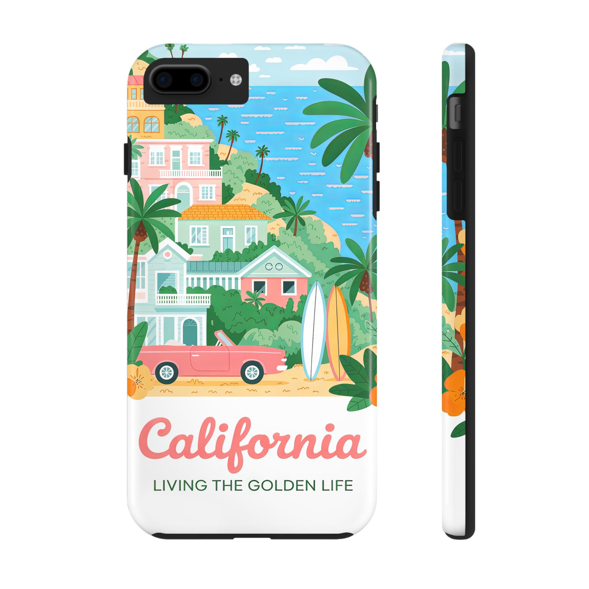 California Vibes Tough Phone Case Living the Golden Life, Beach Lover Gift, Summer Accessory, Travel Inspired, Durable Phone Cover