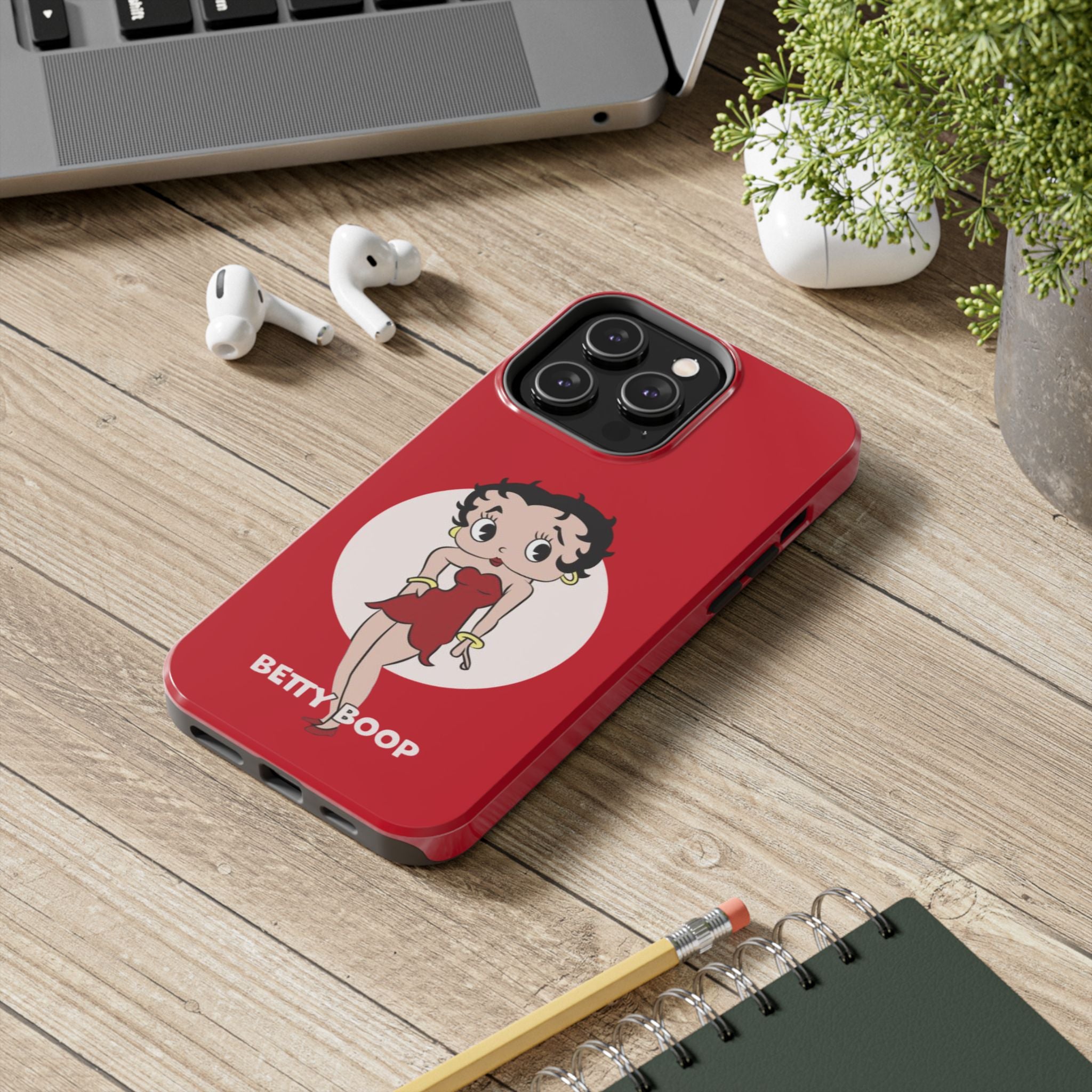 Betty Boop Red Tough Impact Resistant Phone Case Durable & Stylish Protection Cartoon iPhone Samsung Cover