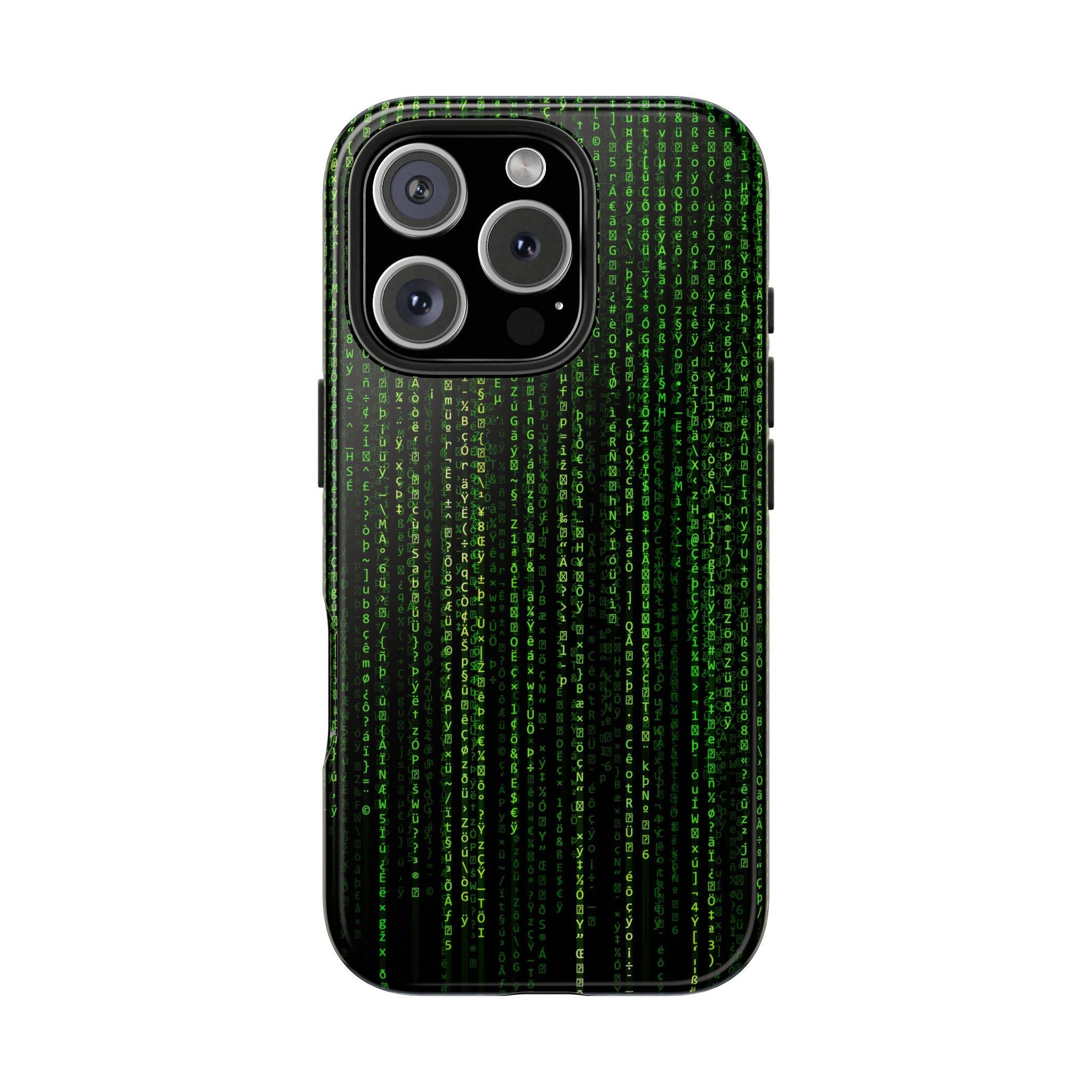 Matrix Inspired Tough Phone Case for Tech Enthusiasts