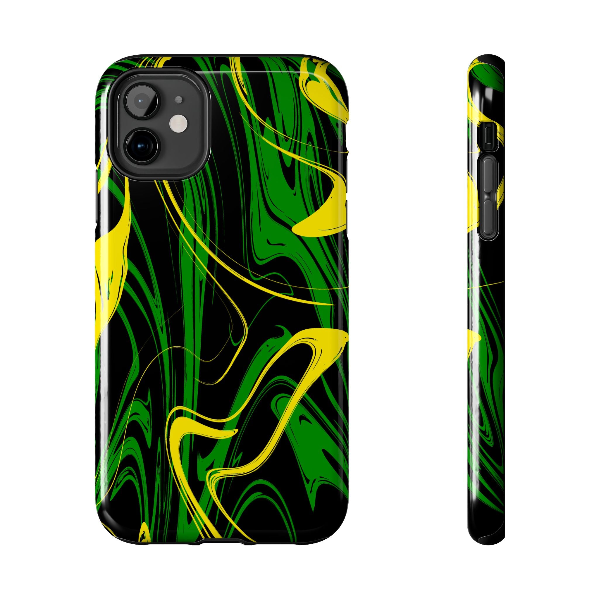 Green & Gold Swirl Mobile Phone Case