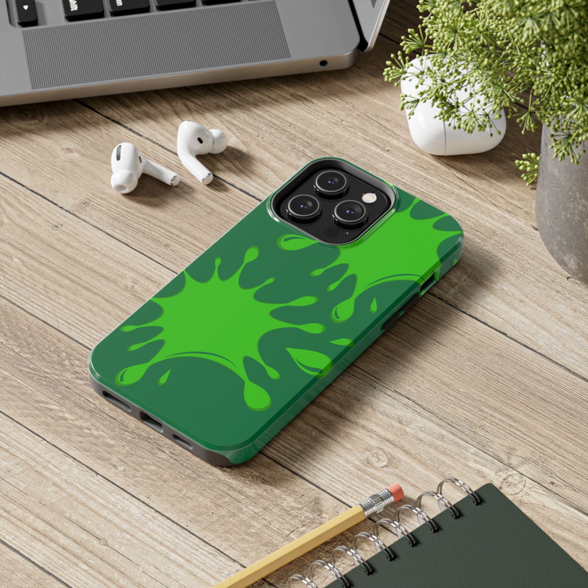 Green Splat Tough Mobile Phone Case