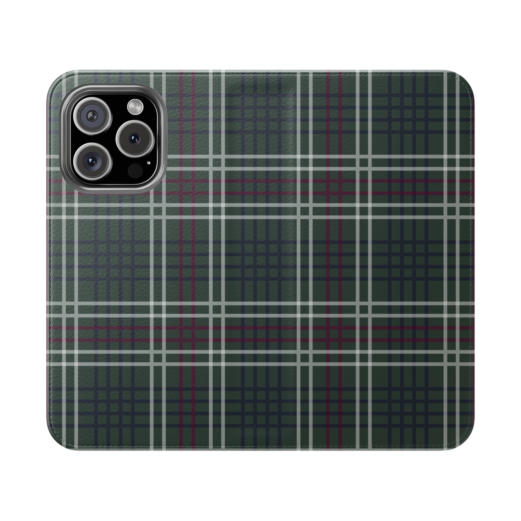 Stylish Plaid Flip Case for iPhone Samsung Perfect Gift for Him Or Her