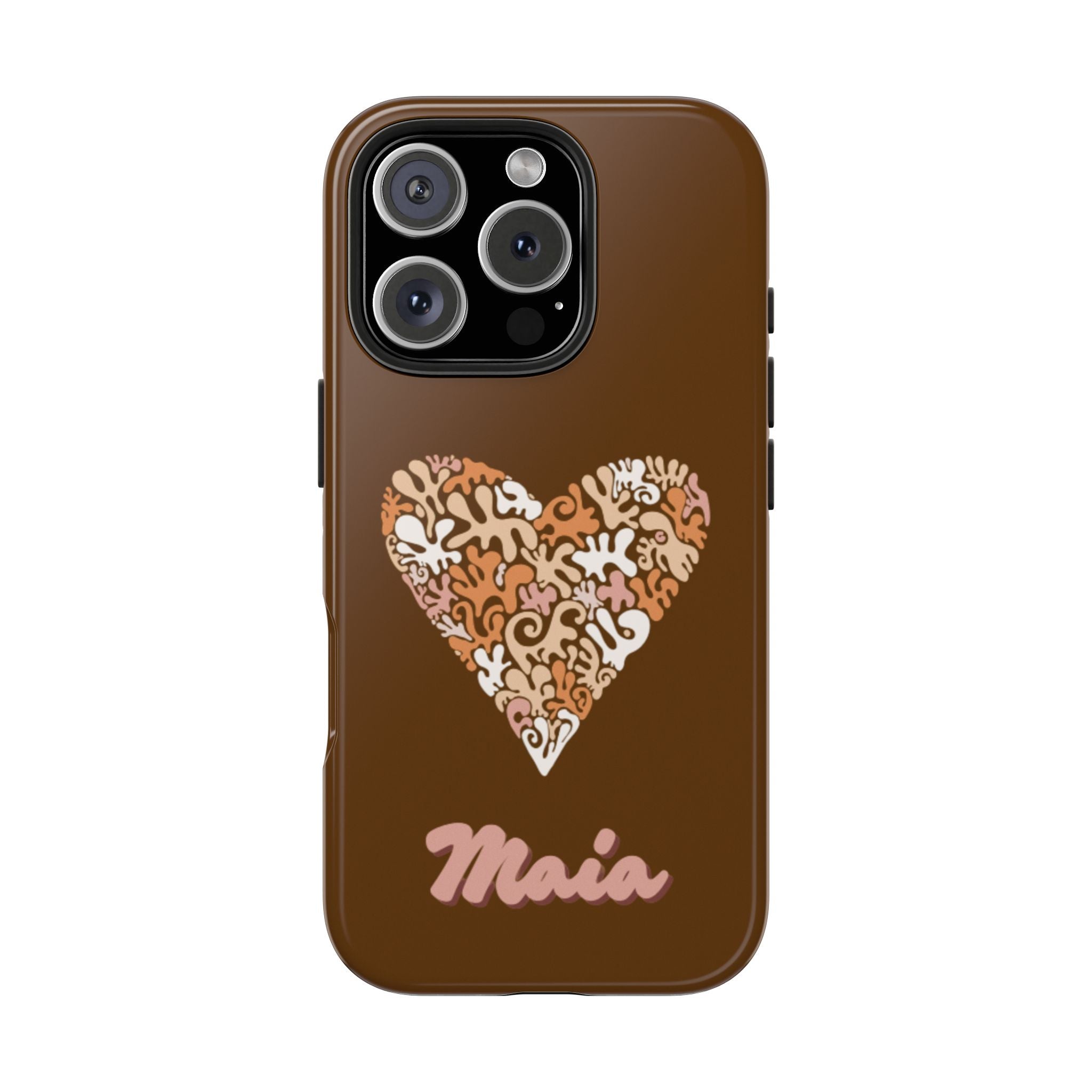 Personalized Heart Pattern Tough Phone Case - Custom Design for Unique Style