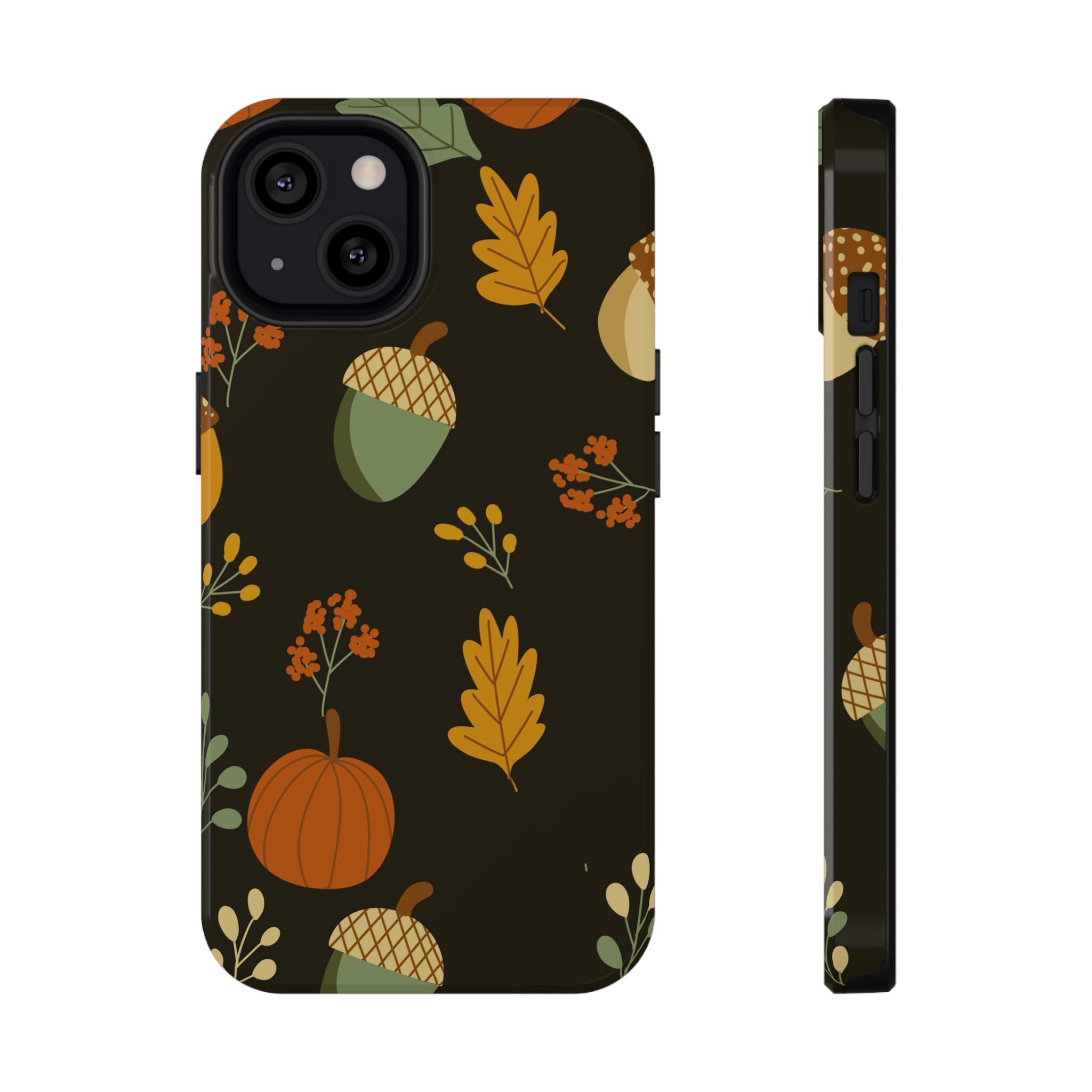 Autumn Floral Phone Case, Fall Design, Cute Acorn Print, Thanksgiving Gift, Nature Lovers, Seasonal Accessories