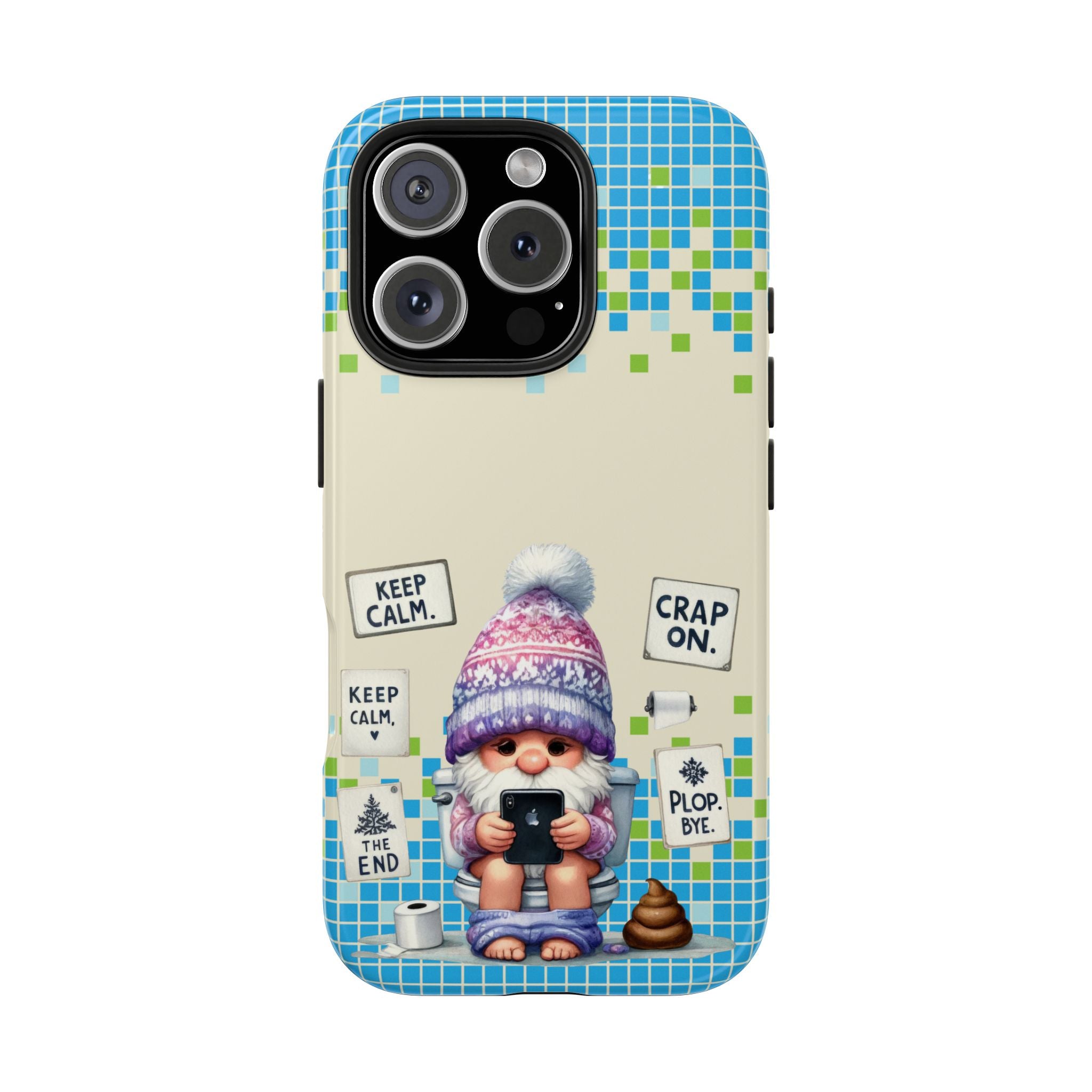 Funny Tough Gnome Phone Case for Gag Gifts, Unique iPhone Samsung Cover, Hilarious Phone Accessory, Quirky Tech Gift, Holiday Present Idea