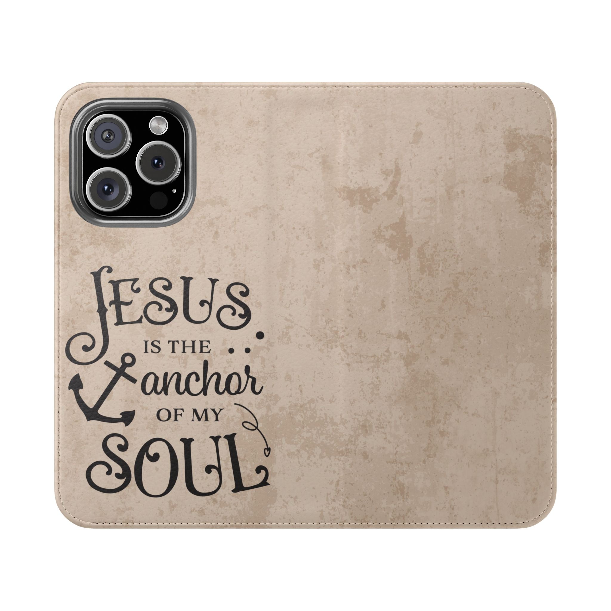Jesus Flip Case Inspirational iPhone Samsung Wallet, Christian Gift, Faith-Based Accessory, Stylish Protection for Any Occasion