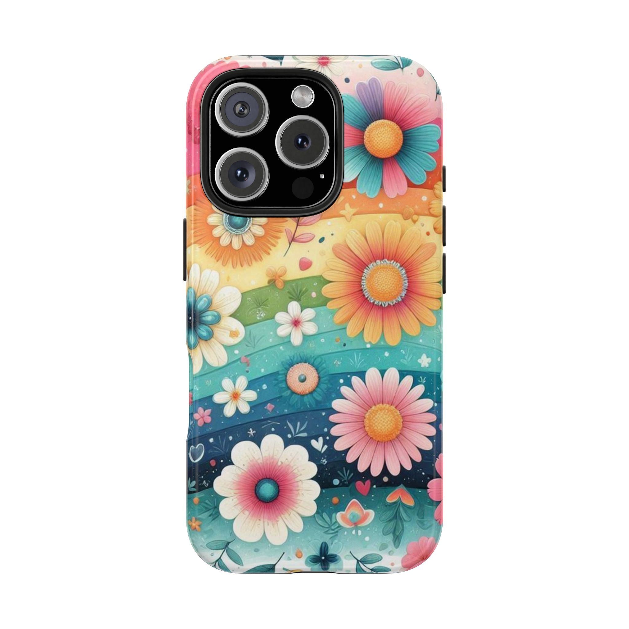 Colorful Floral Tough Impact Resistant Phone Case Durable Protection with Vibrant Design for Nature Lovers iPhone Samsung Cover