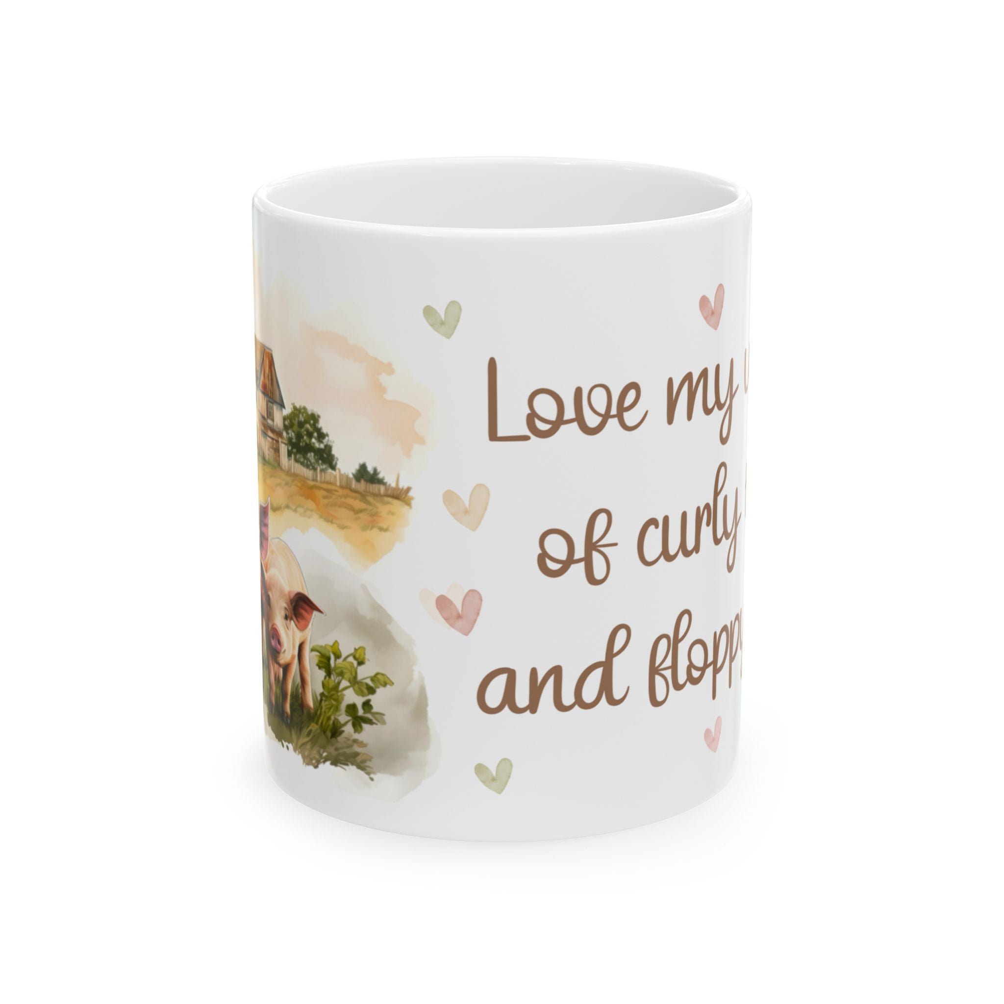 Pigs On Farm Heart Warming Quotes Ceramic Coffee Mug - 4 Designs