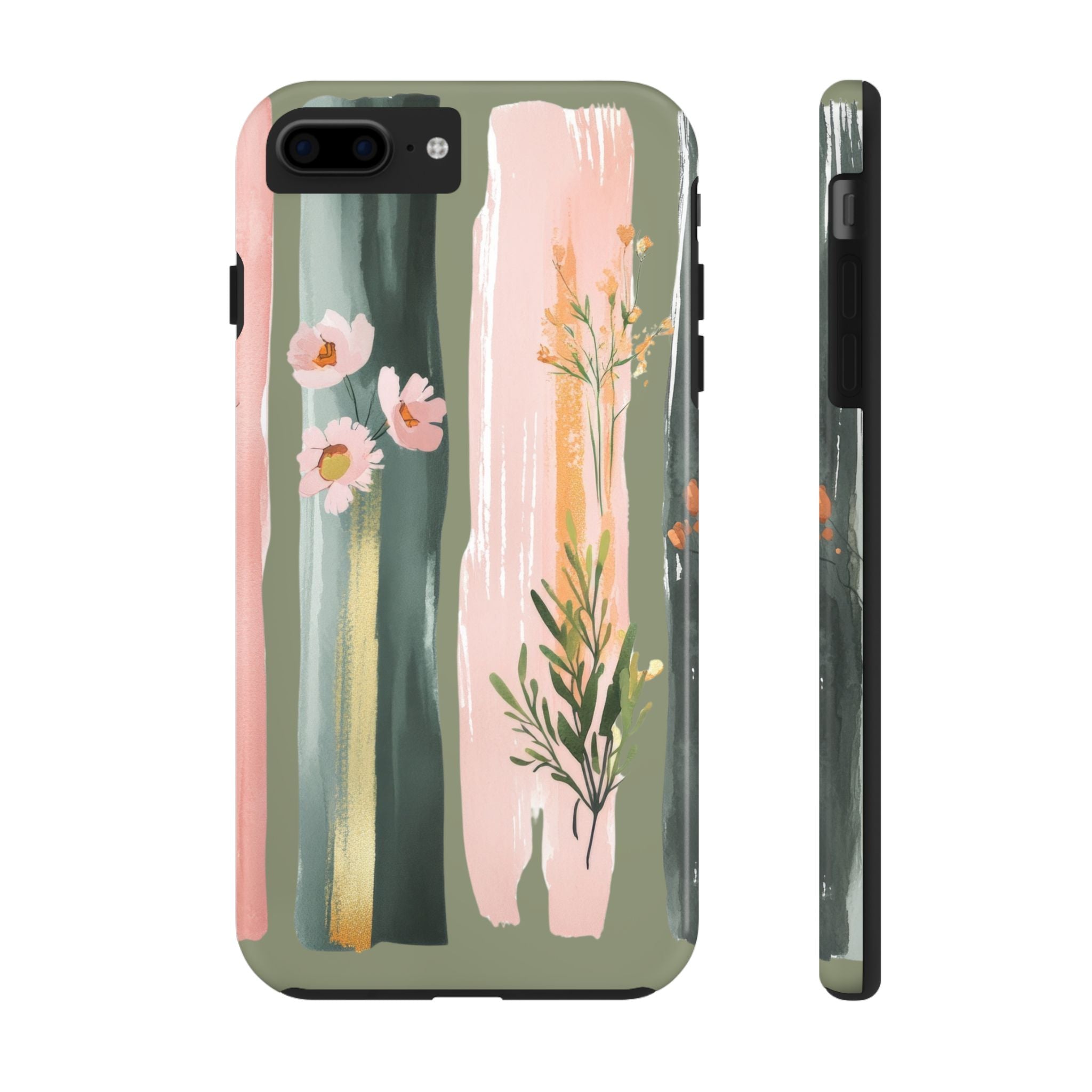 Floral Brush Strokes Tough Impact Resistant Phone Case Stylish and Protective iPhone Samsung Cover