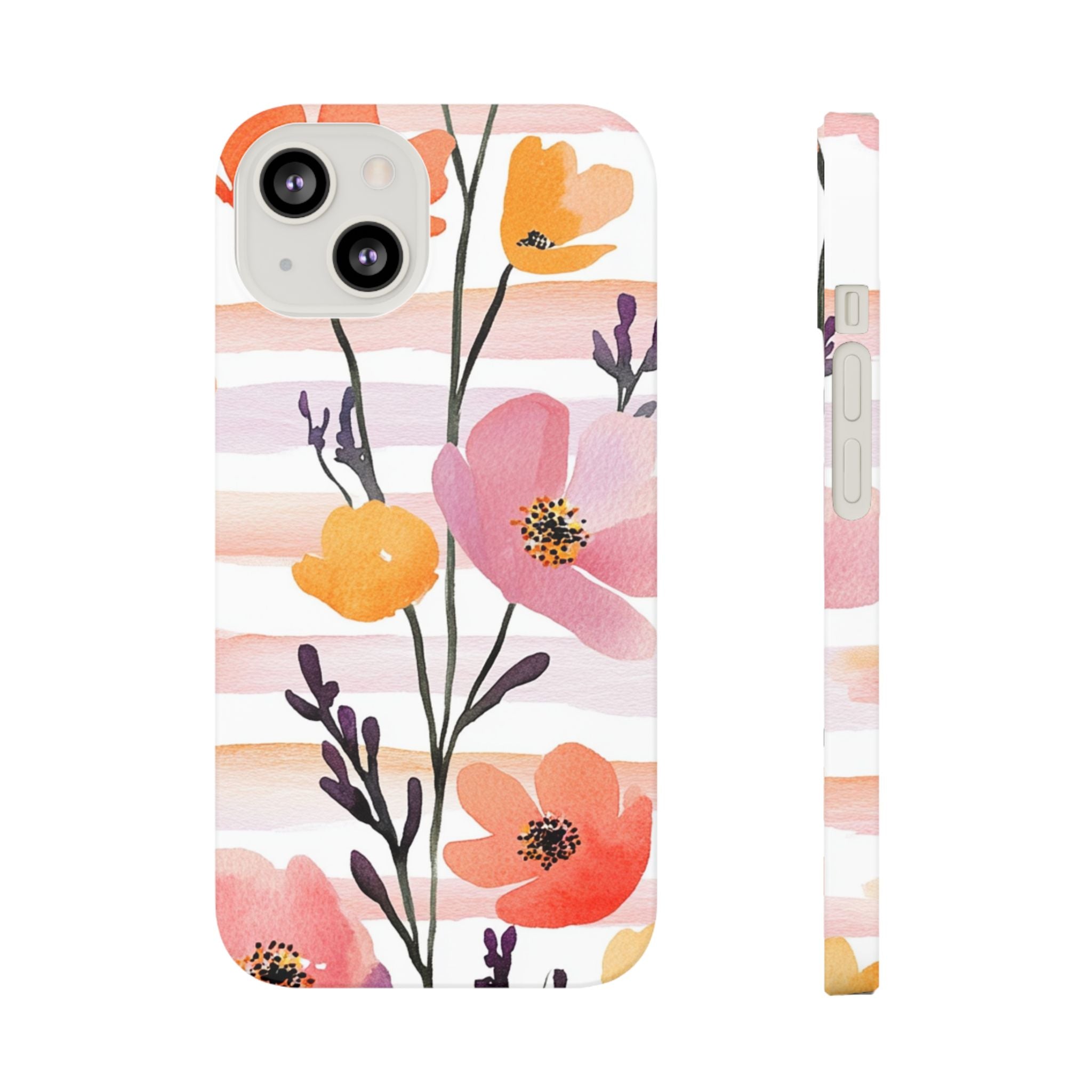 Floral Slim Case Elegant Flower Design for iPhone, Stylish Samsung Phone Cover
