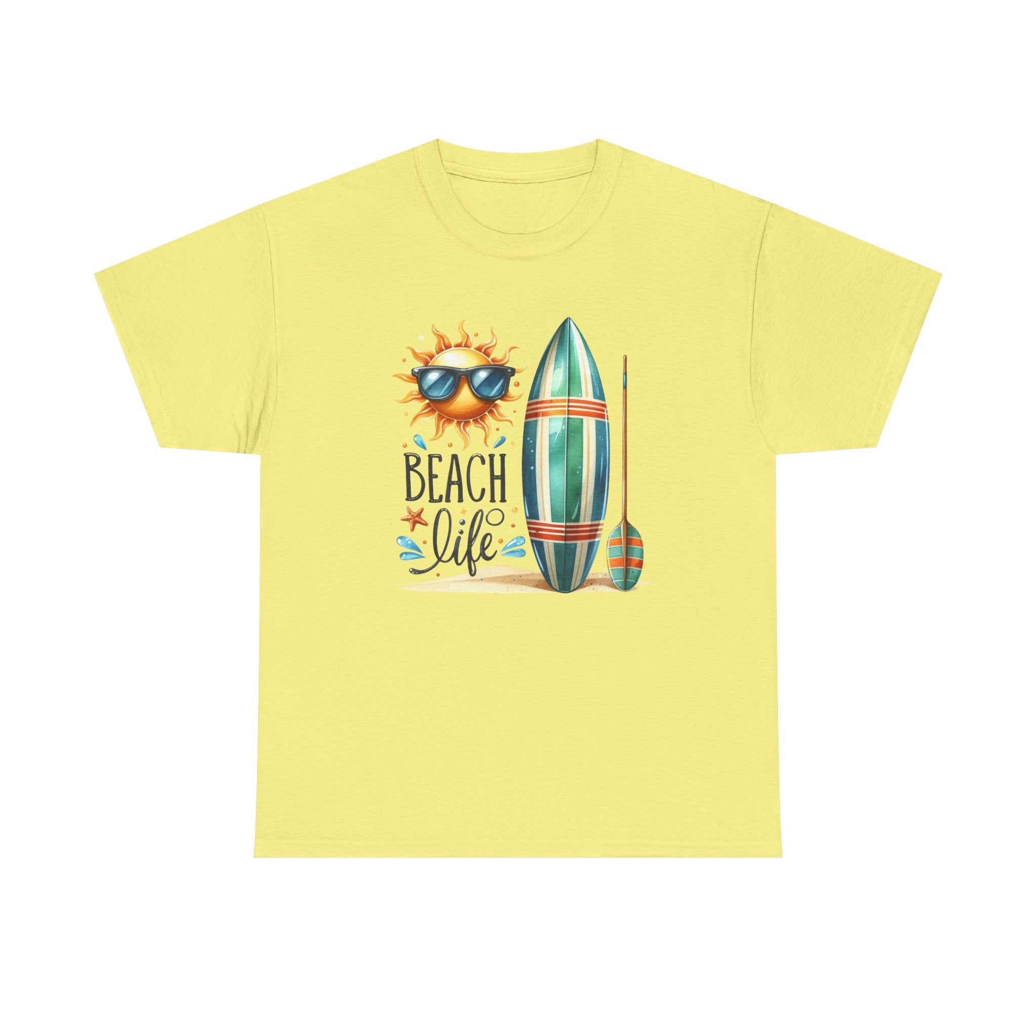 Beach Life Heavy Cotton Tee Perfect for Summertime Adventures