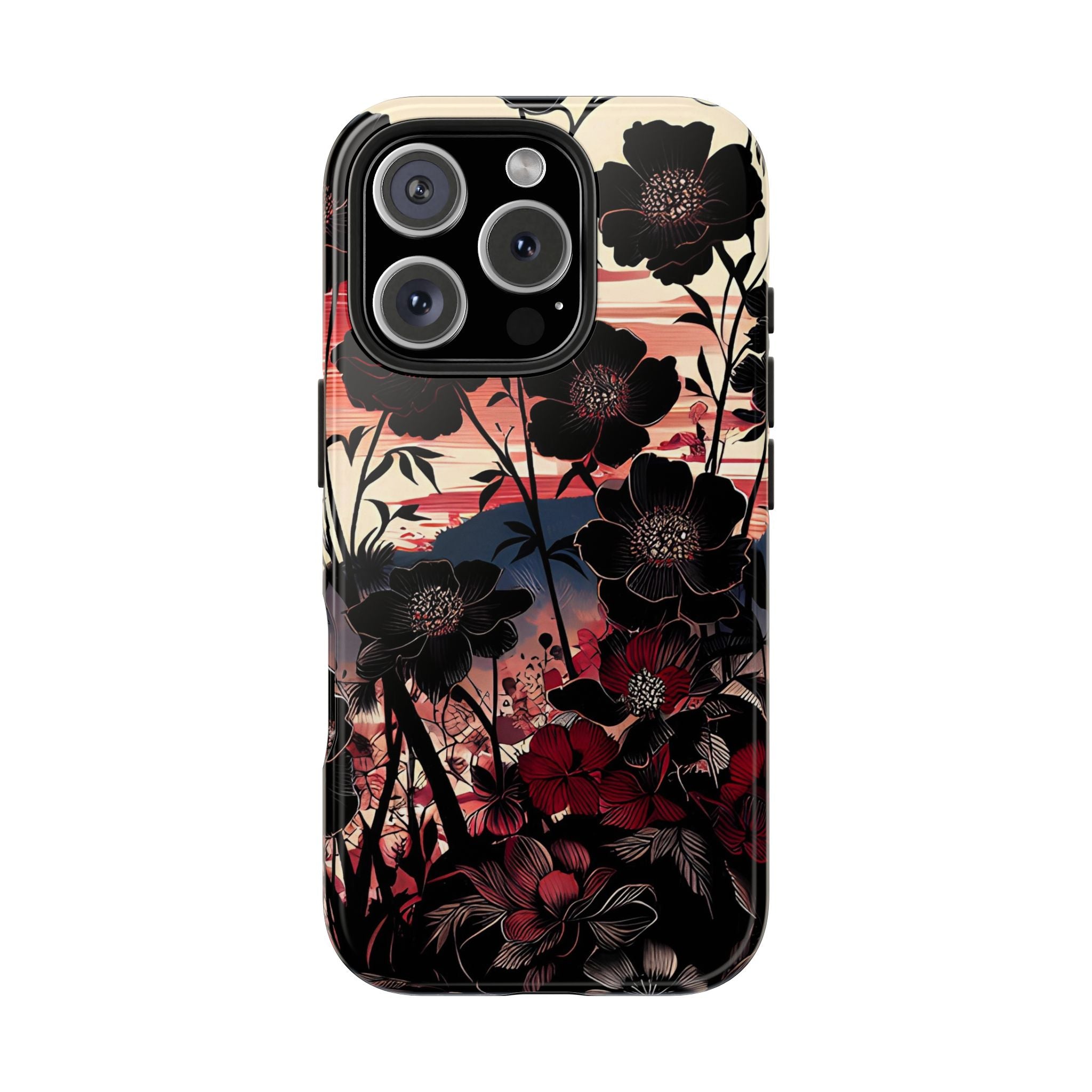 Elegant Artistic Floral Tough iPhone Samsung Case for Protection and Style