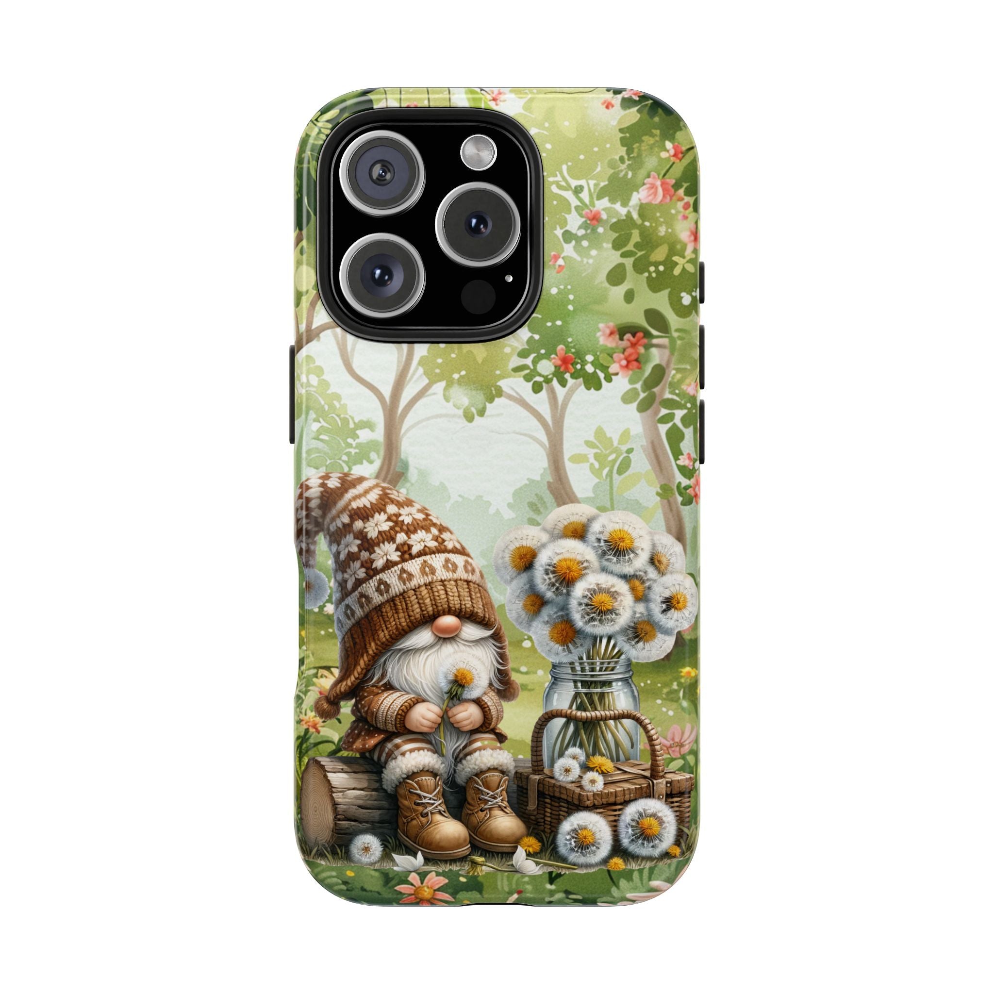 Dandelion Floral Gnome Tough Mobile Phone Case