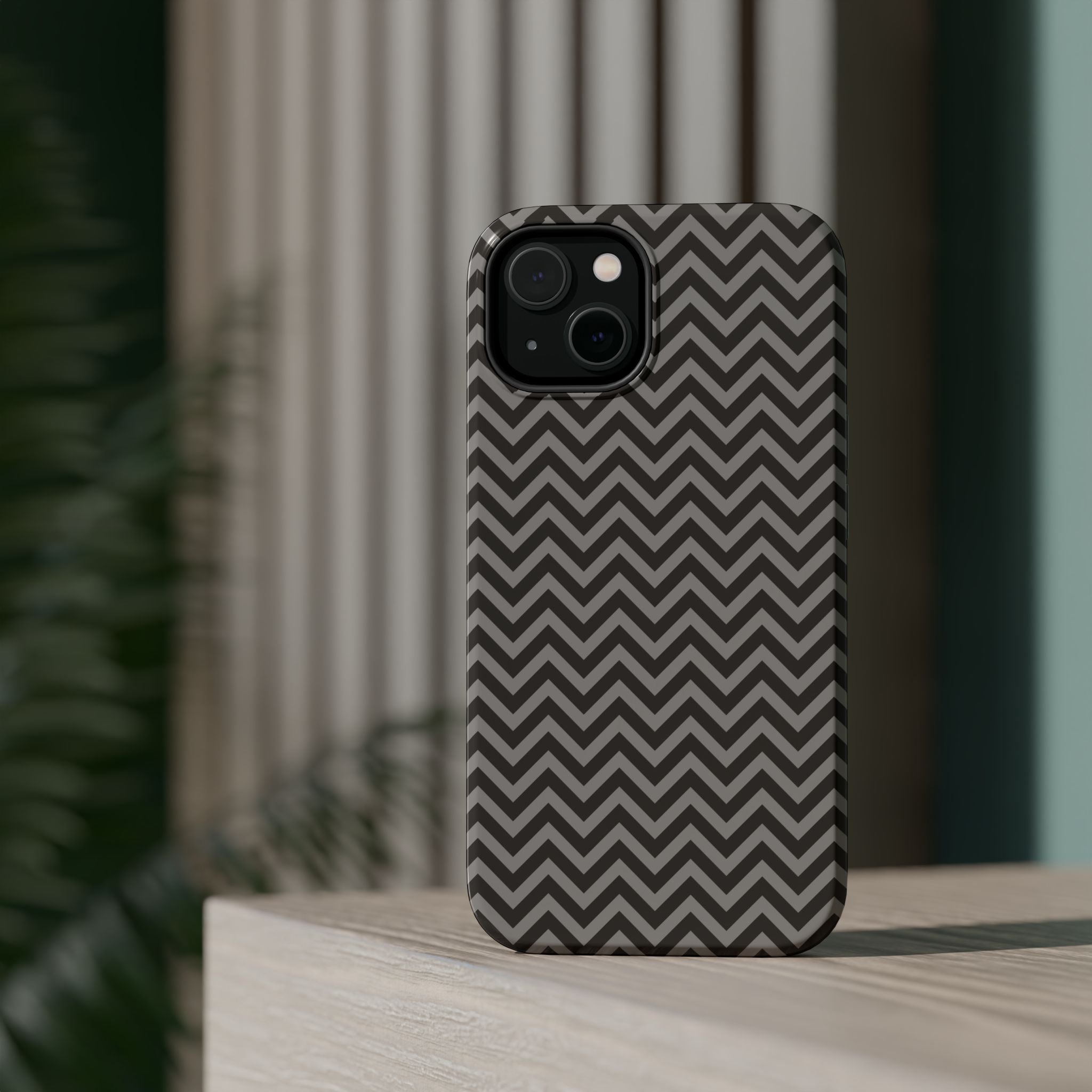 Grey Chevron Magnetic Tough Case