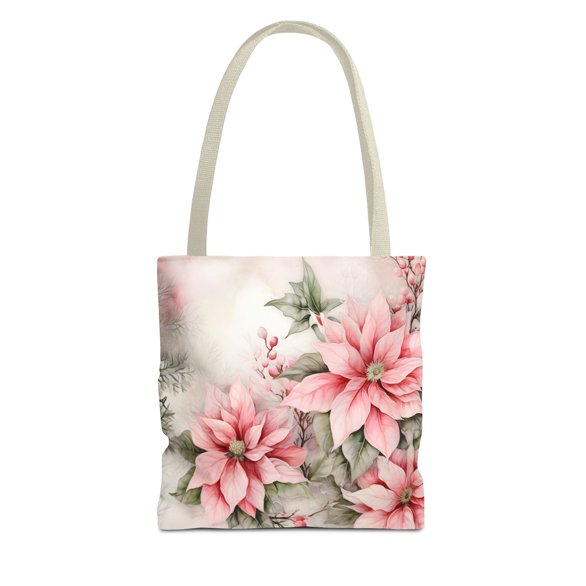 Pink Poinsettia Tote Bag