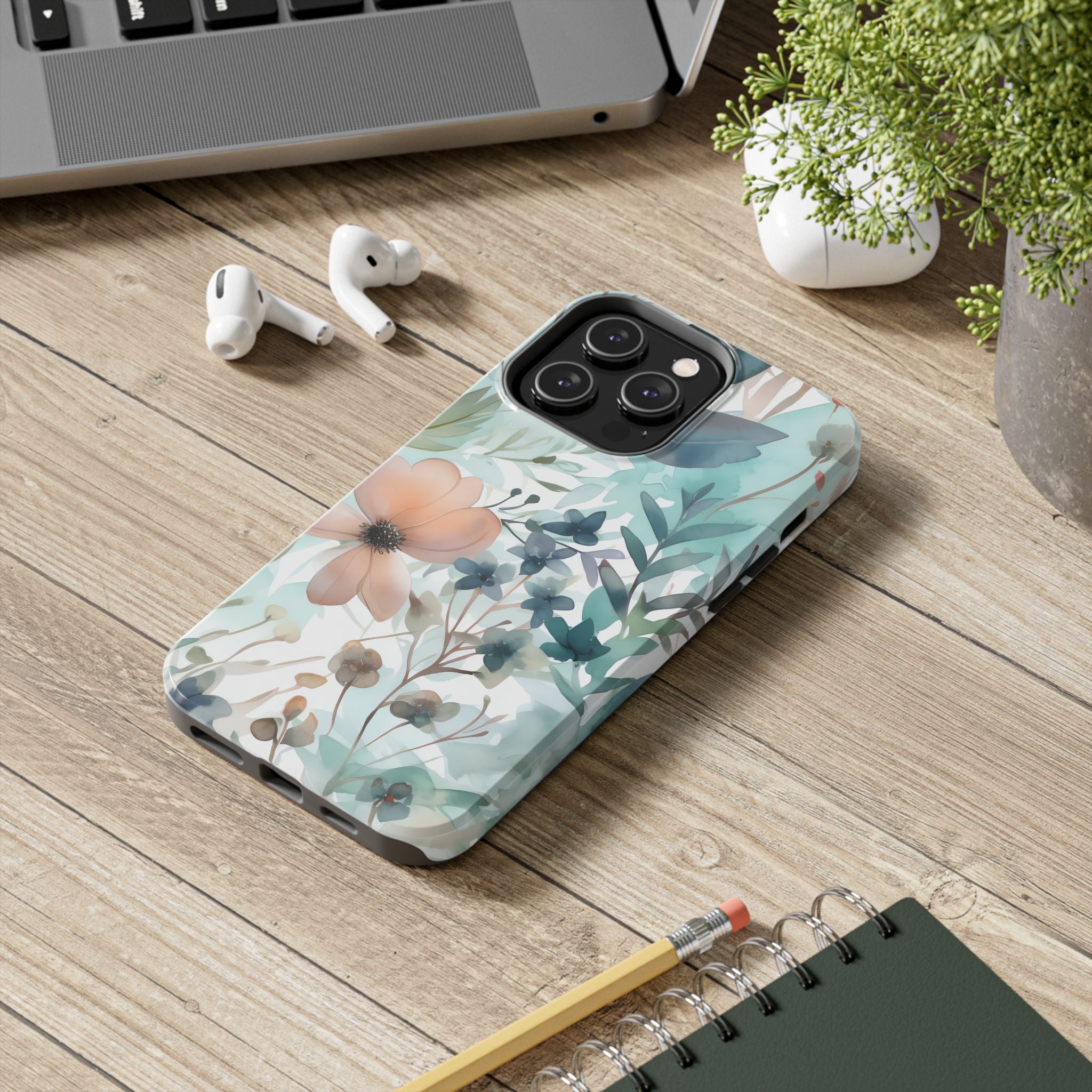 Floral Tough Impact Resistant Phone Case Durable & Stylish Floral Design for Nature Lovers iPhone Samsung Cover