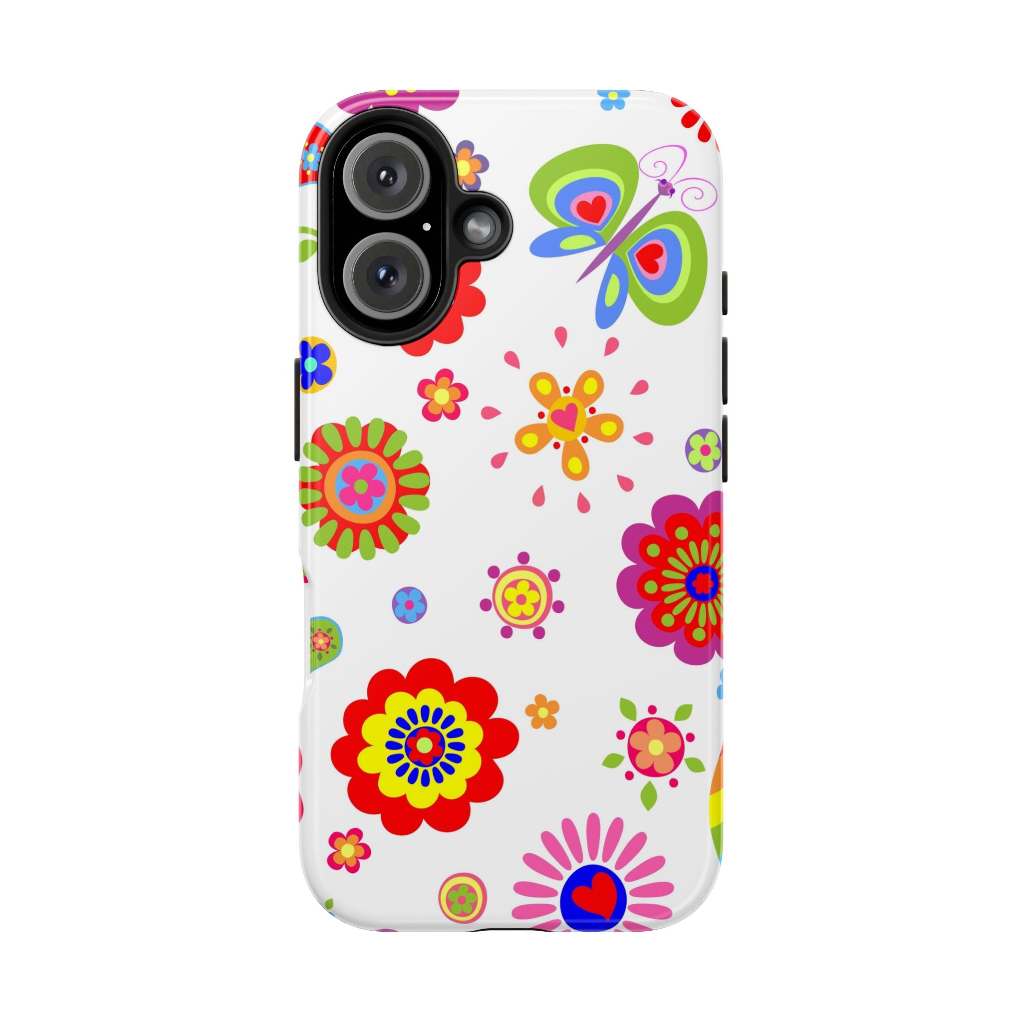 Beautiful Colorful Butterfly And Daisies Phone Case