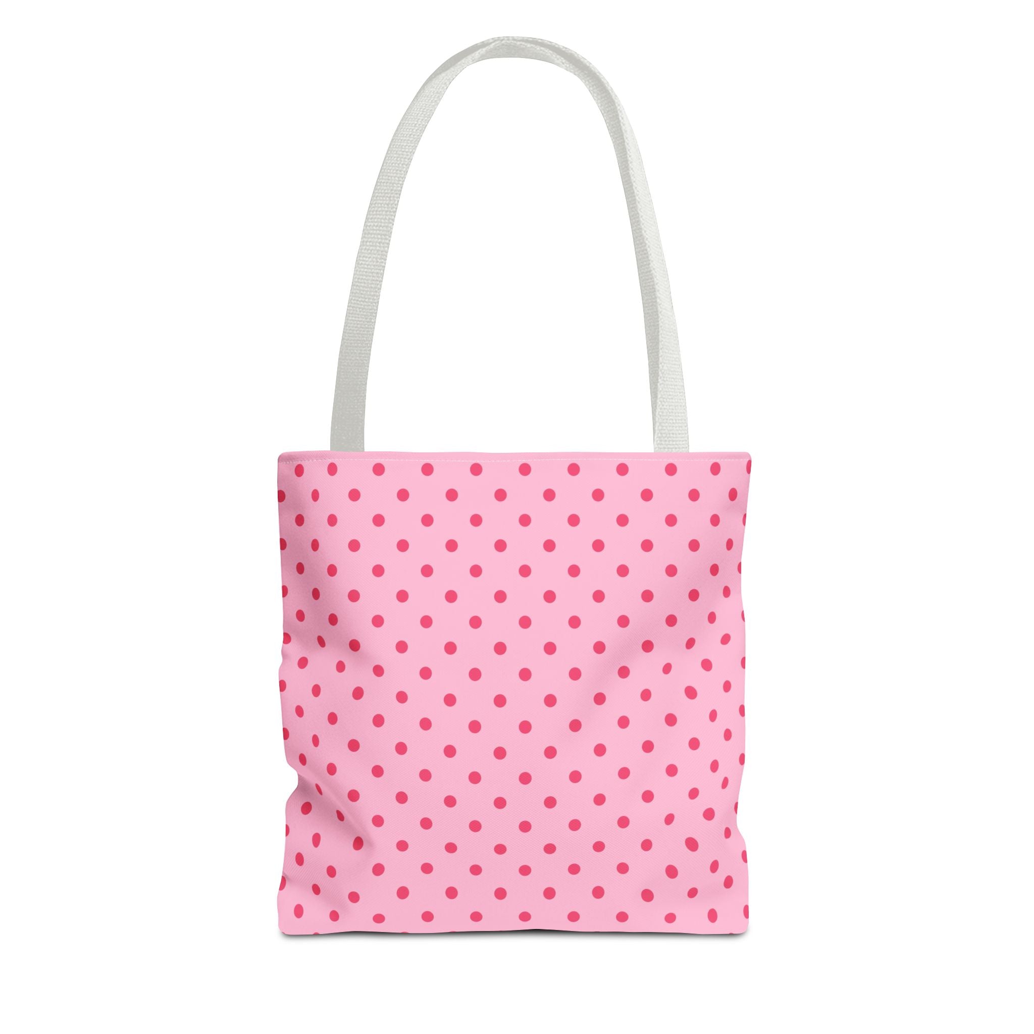 Pink Polka Dot Tote Bag - 3 Sizes