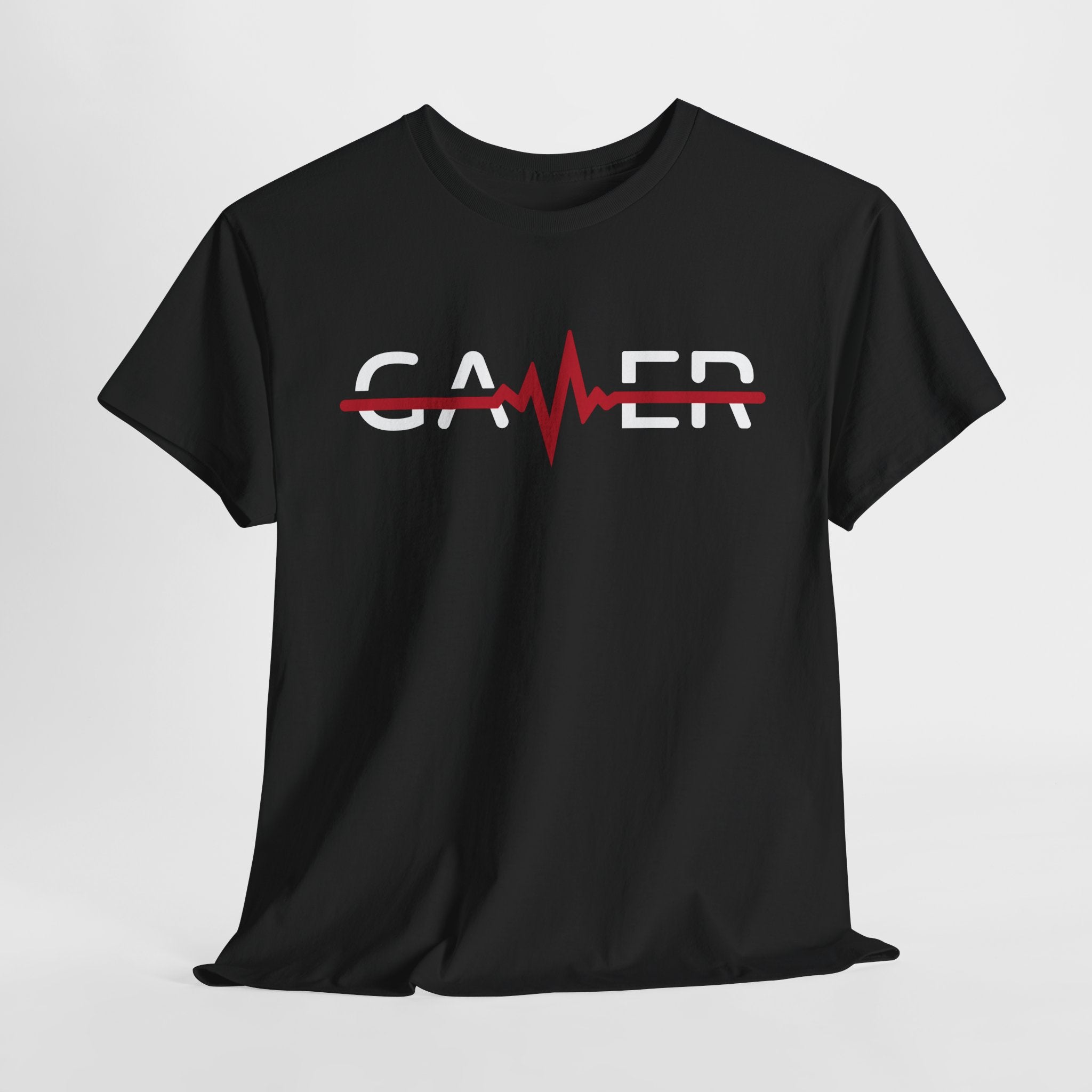 Gamer Heartbeat Heavy Cotton Tee Perfect Gift for Gamers & Chill Vibes T-Shirt