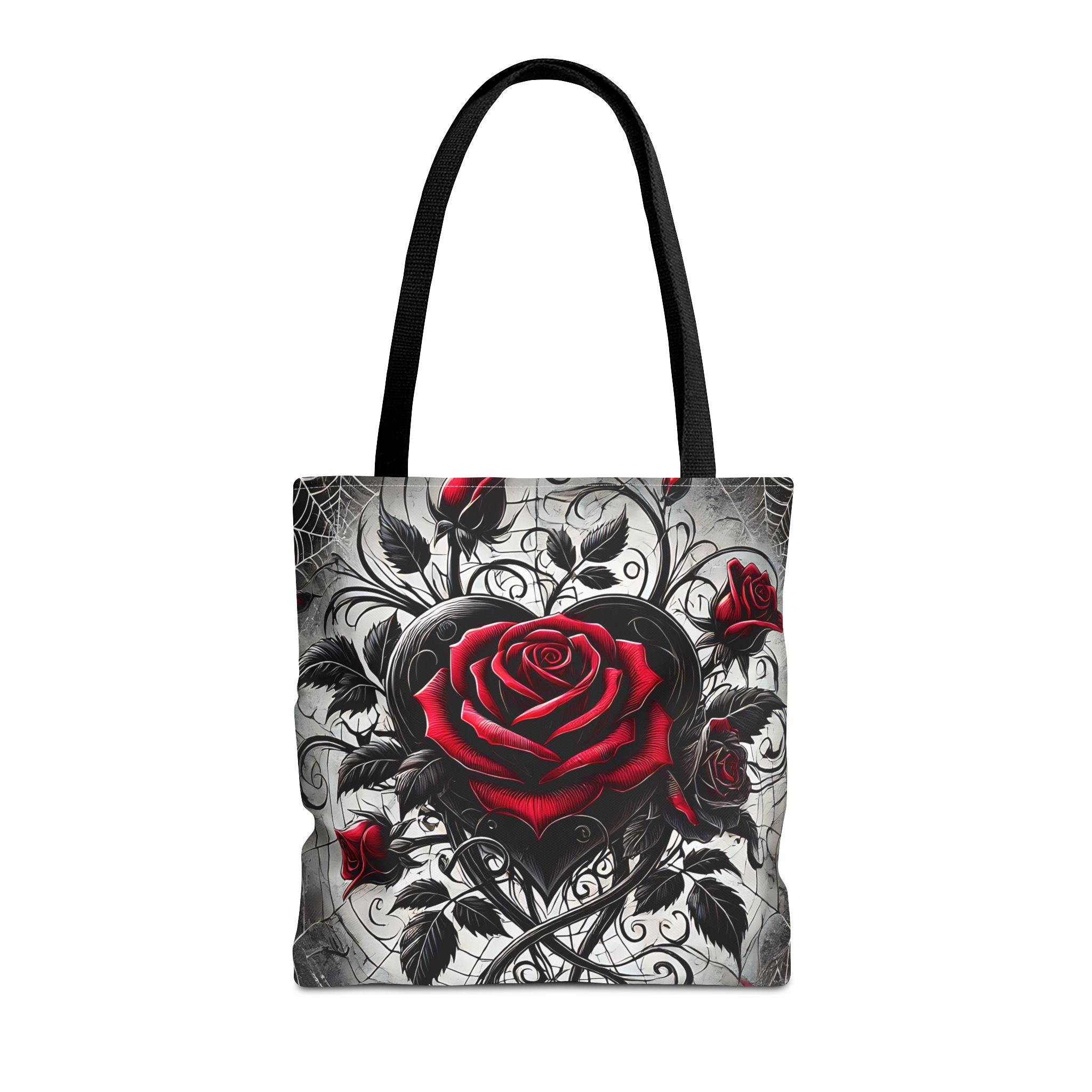 Gothic Heart & Roses Tote Bag