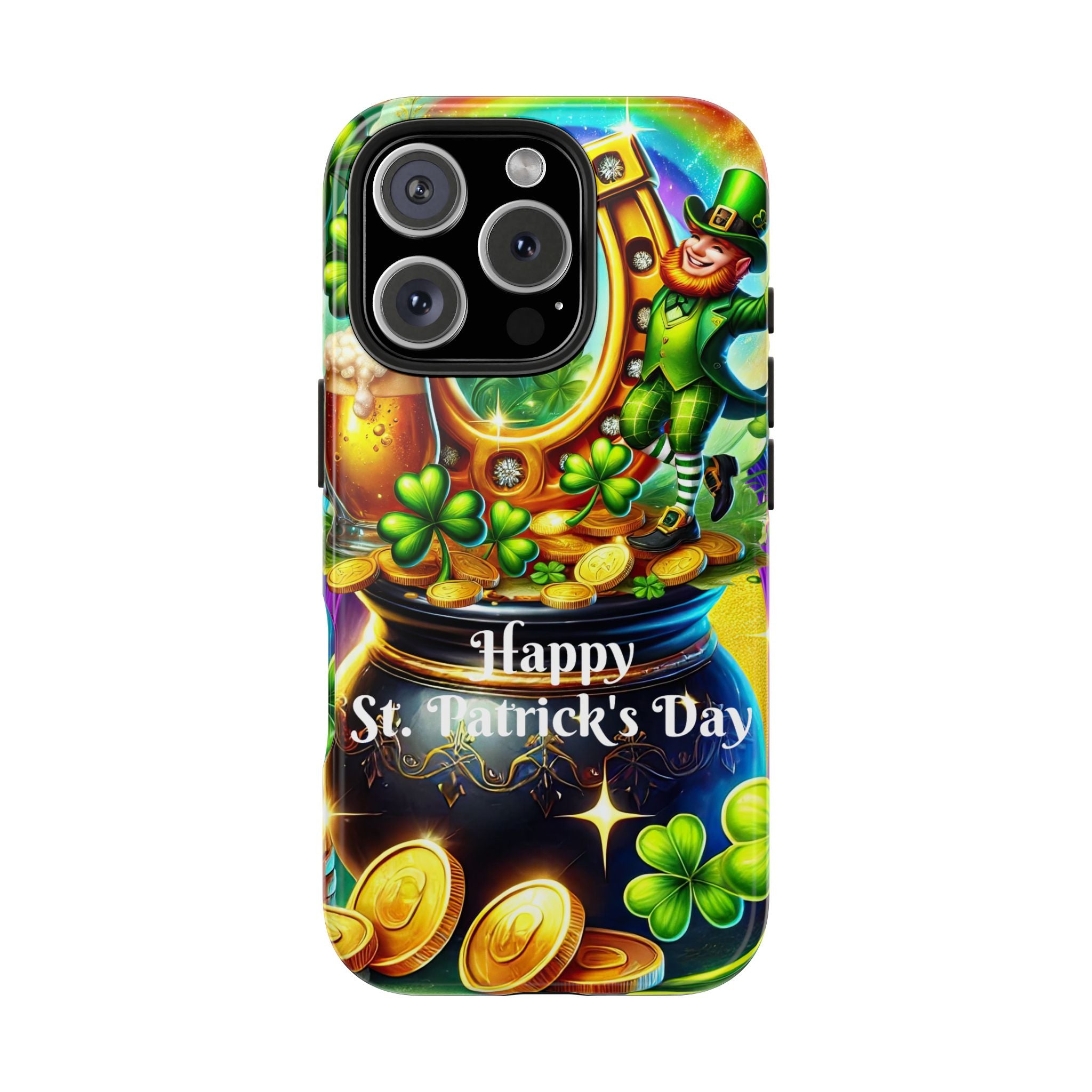 St. Patrick's Day Phone Case with Lucky Leprechaun Design