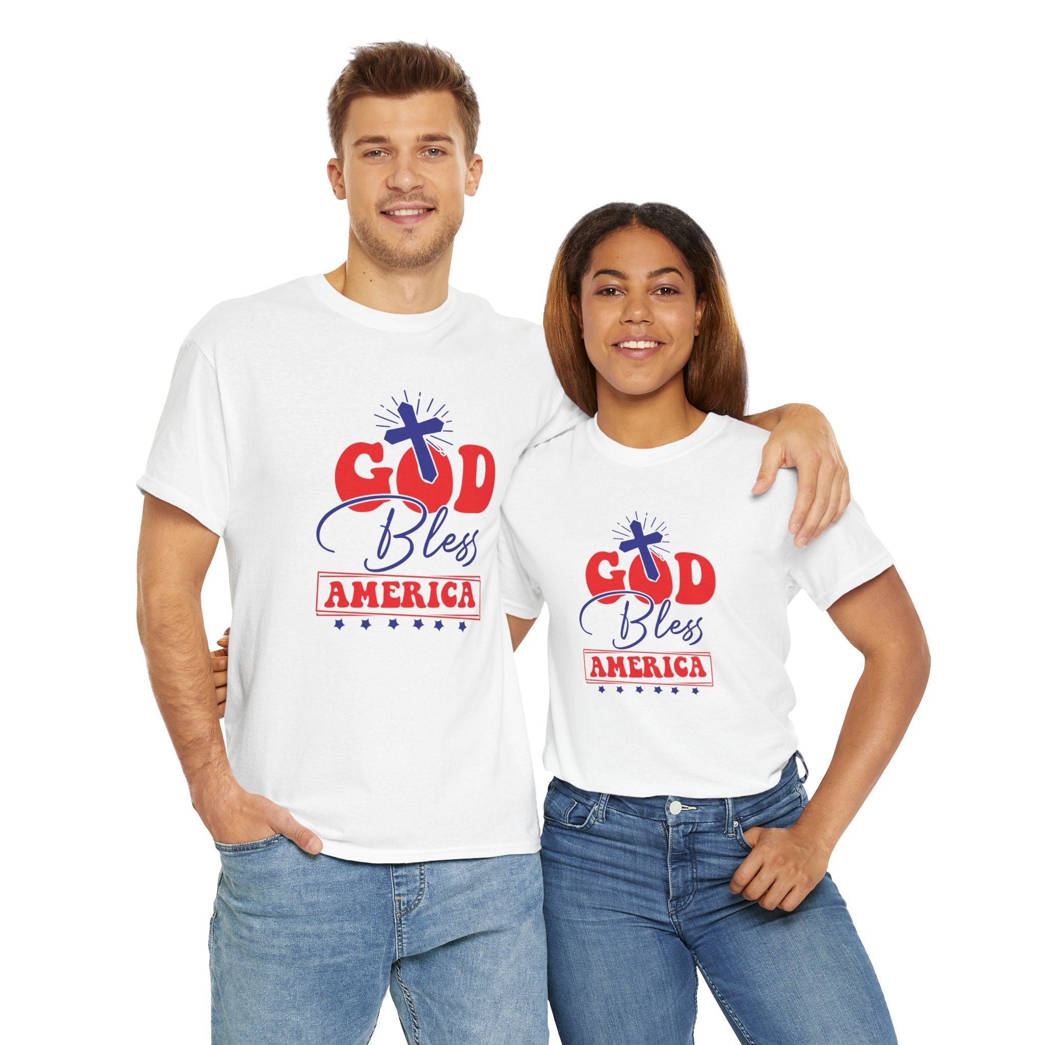 God Bless America Unisex Heavy Cotton Graphic Tee
