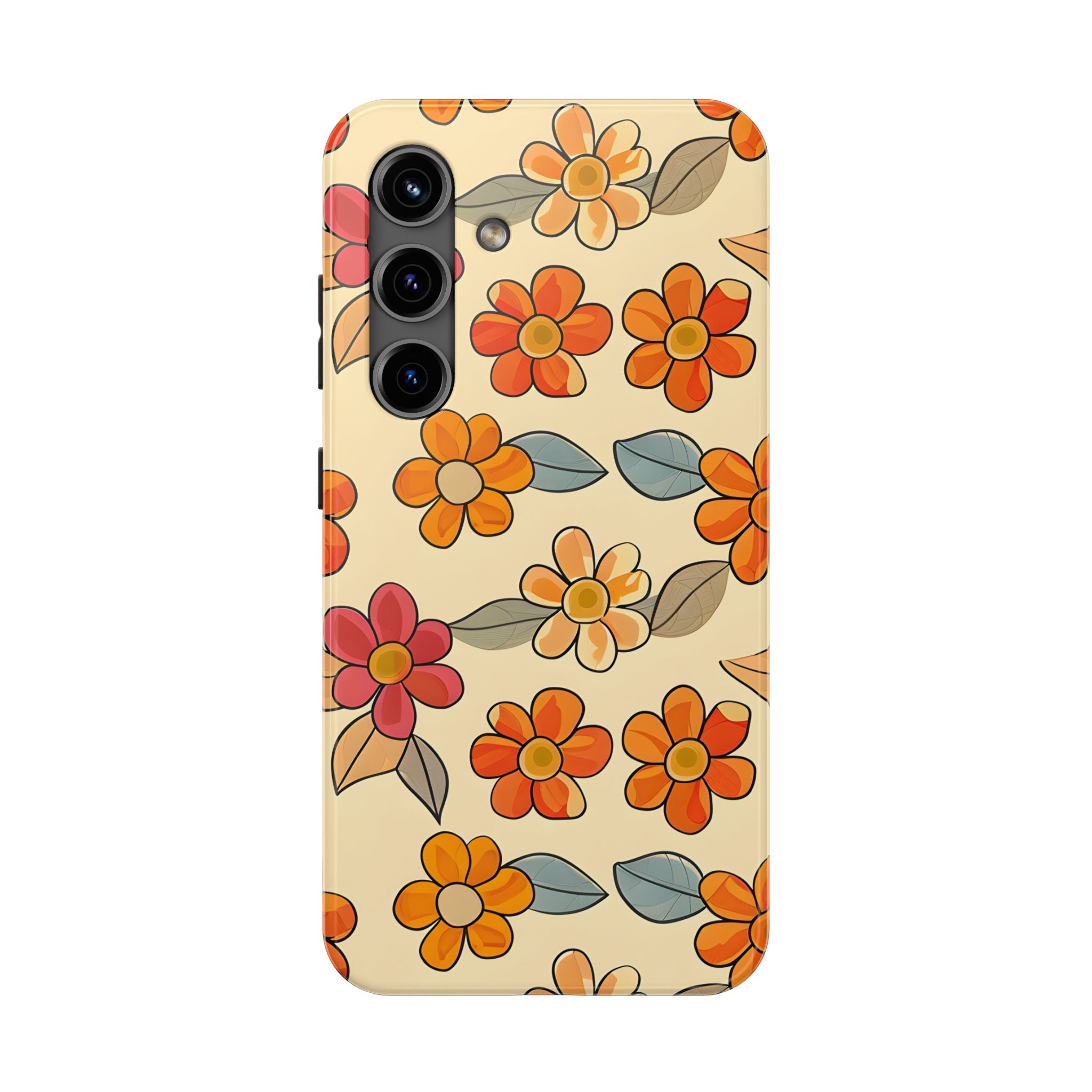 Retro Floral Daisy Tough Mobile Phone Cases