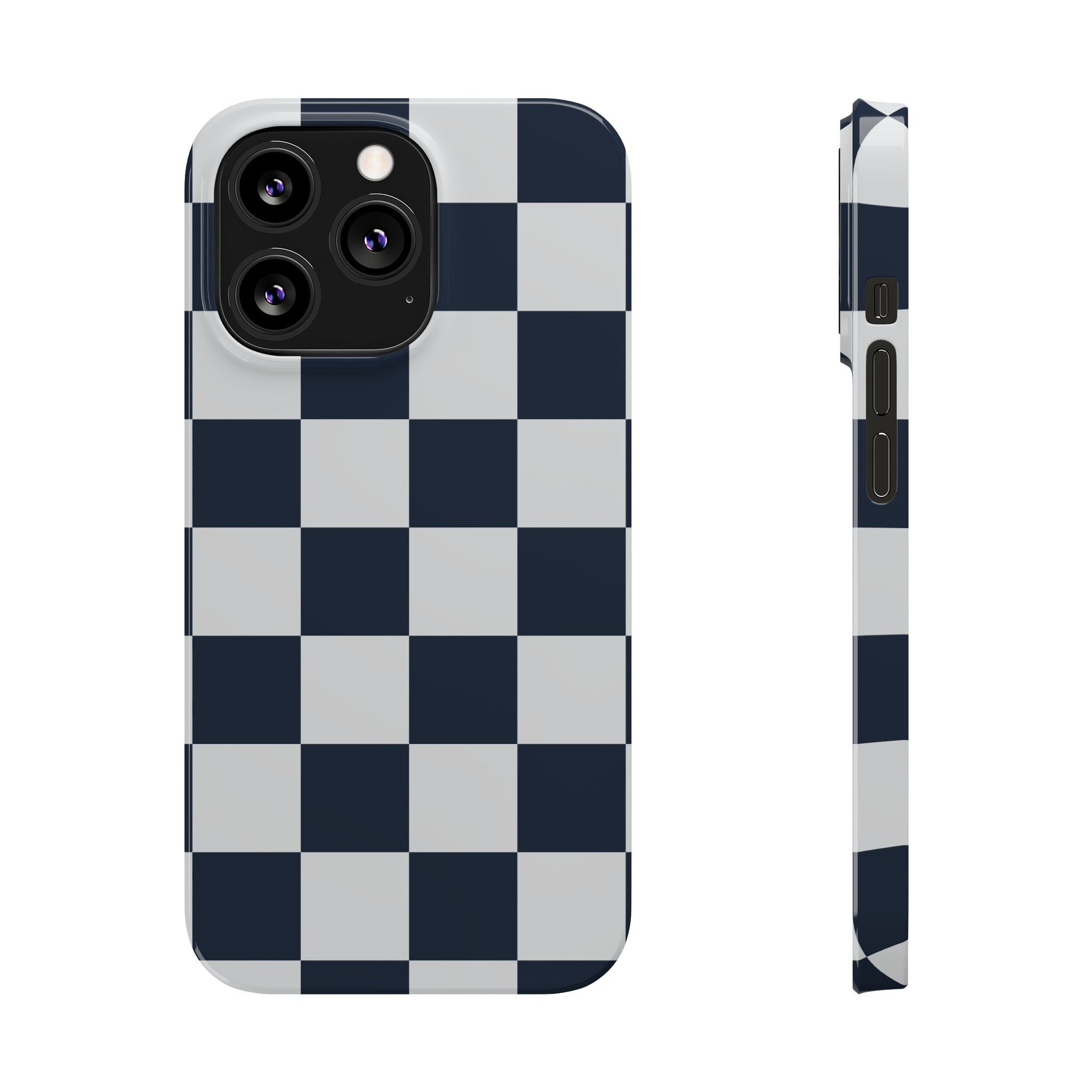Blue & White Check Slim Phone Case
