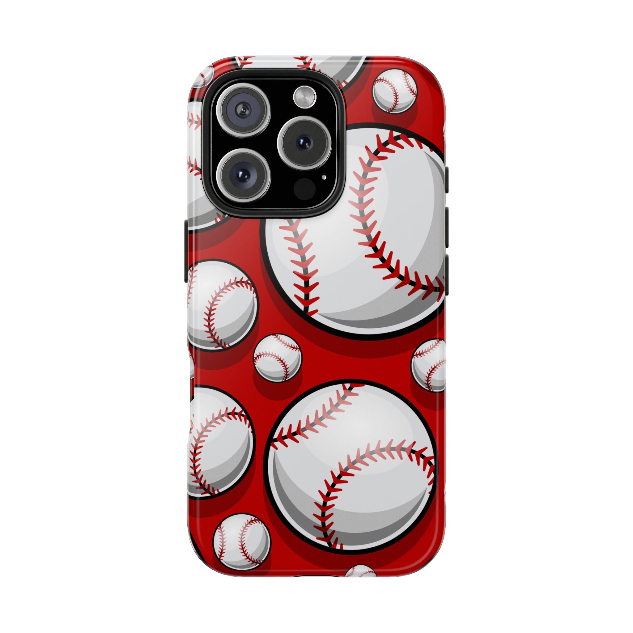 Baseball Red & White Tough Phone Cases Durable Protection for Sports Lovers iPhone Samsung Cover