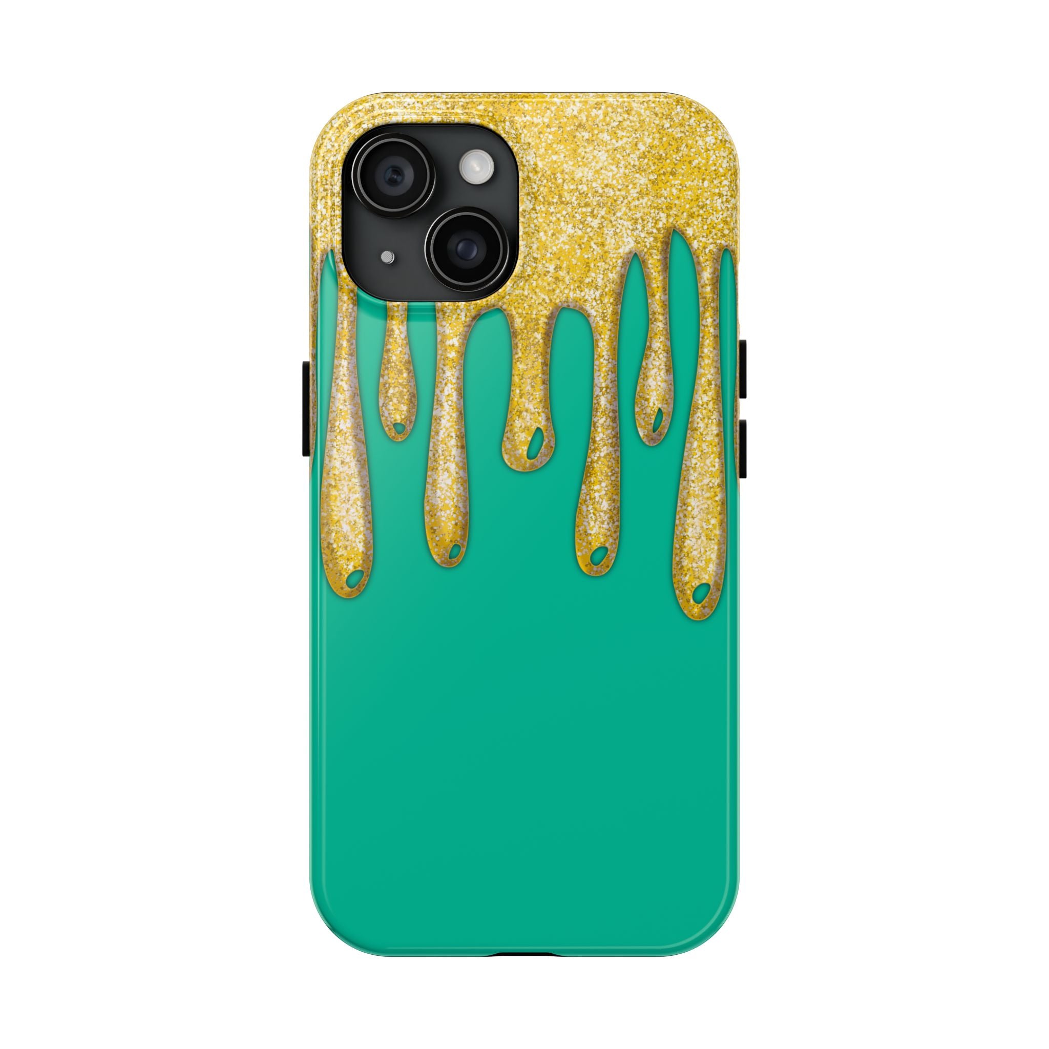 Green & Gold Glitter Slime Ooze Mobile Phone Case
